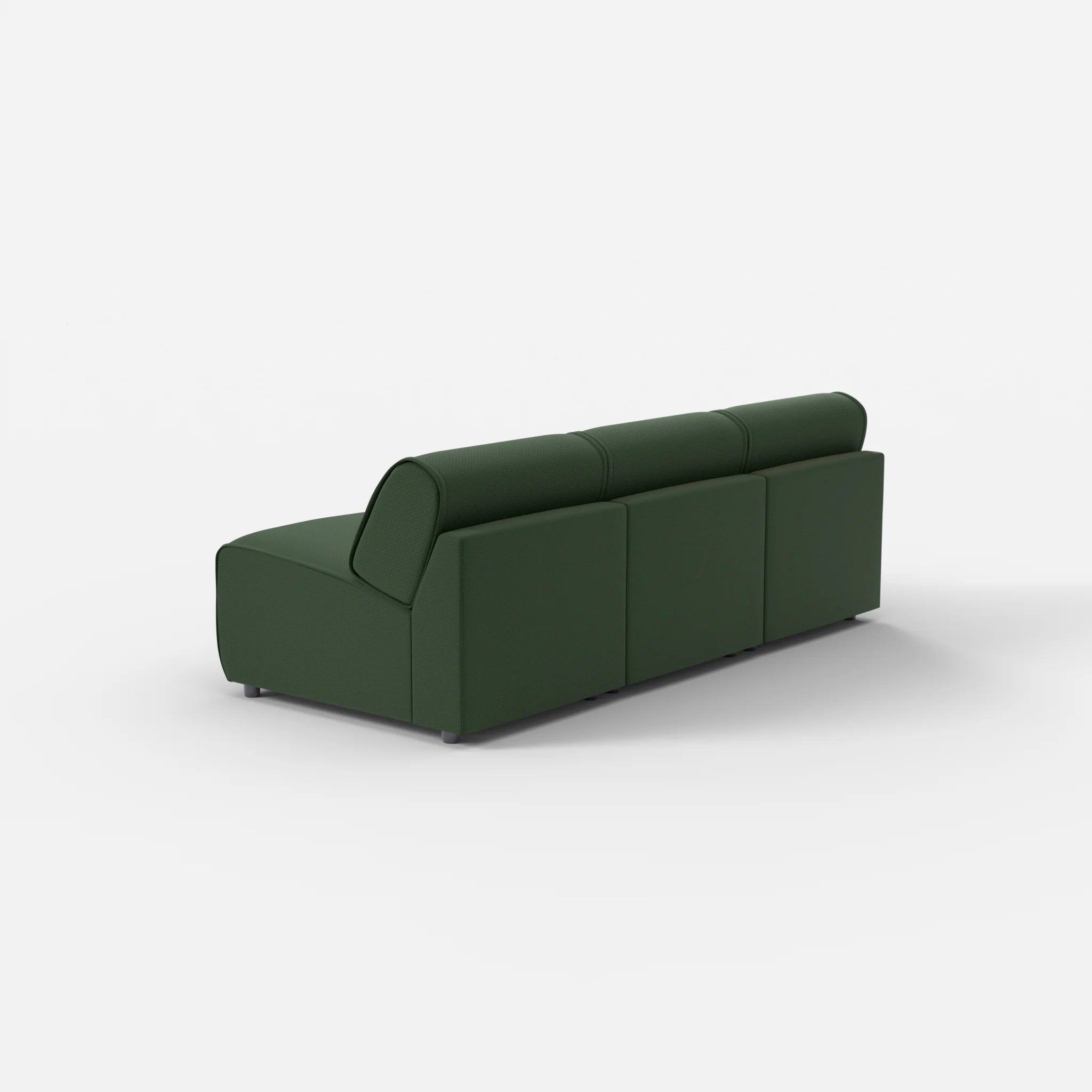 3 Sitzer Sofa Belleform ohne Armlehne 1 nabucco7029 in Dunkelgrün von hinten