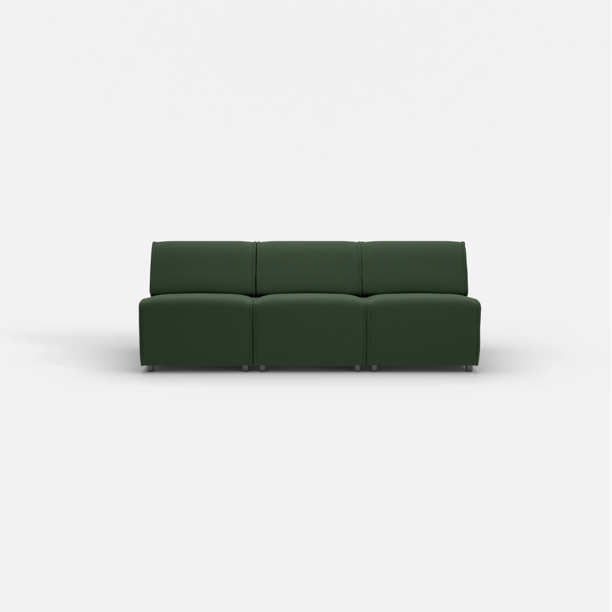 3 Sitzer Sofa Belleform ohne Armlehne 1 nabucco7029 in Dunkelgrün von vorne