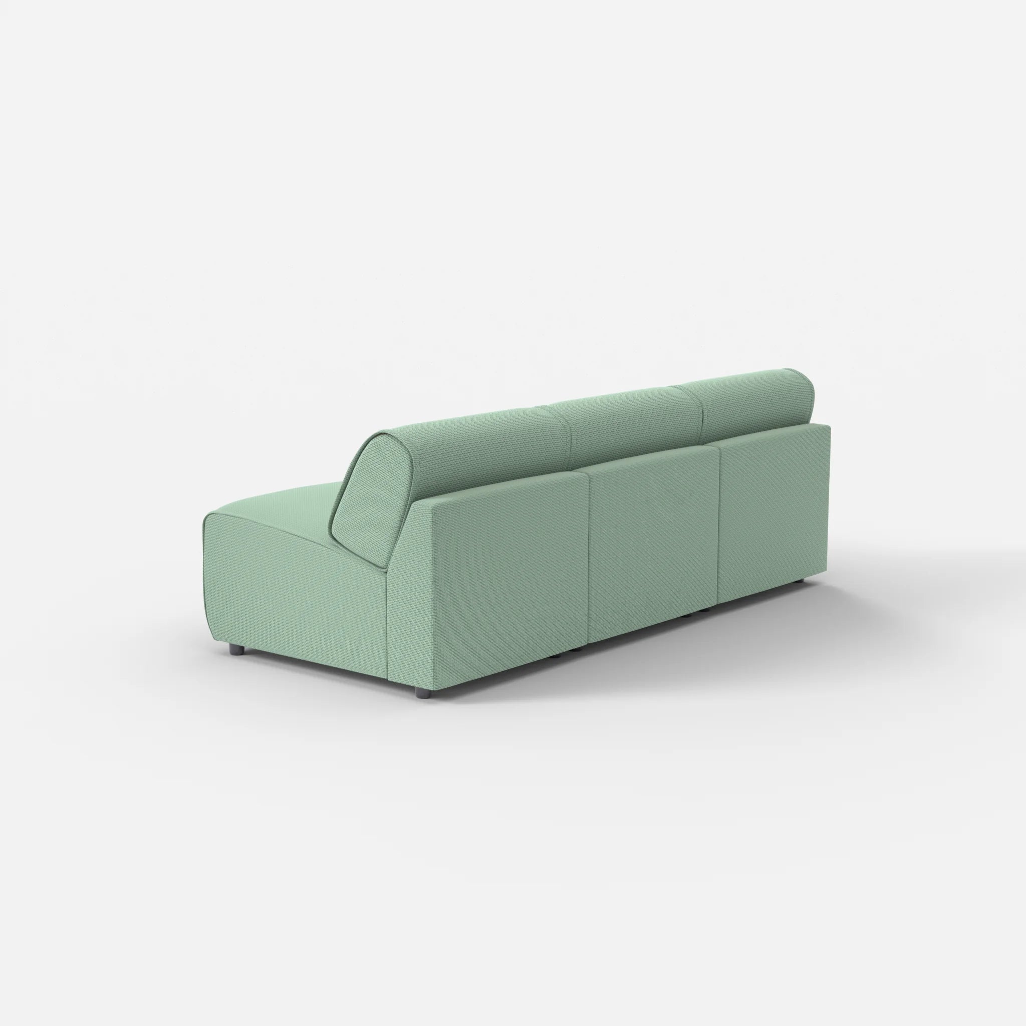 3 Sitzer Sofa Belleform ohne Armlehne 1 nabucco7030 in Türkis von hinten