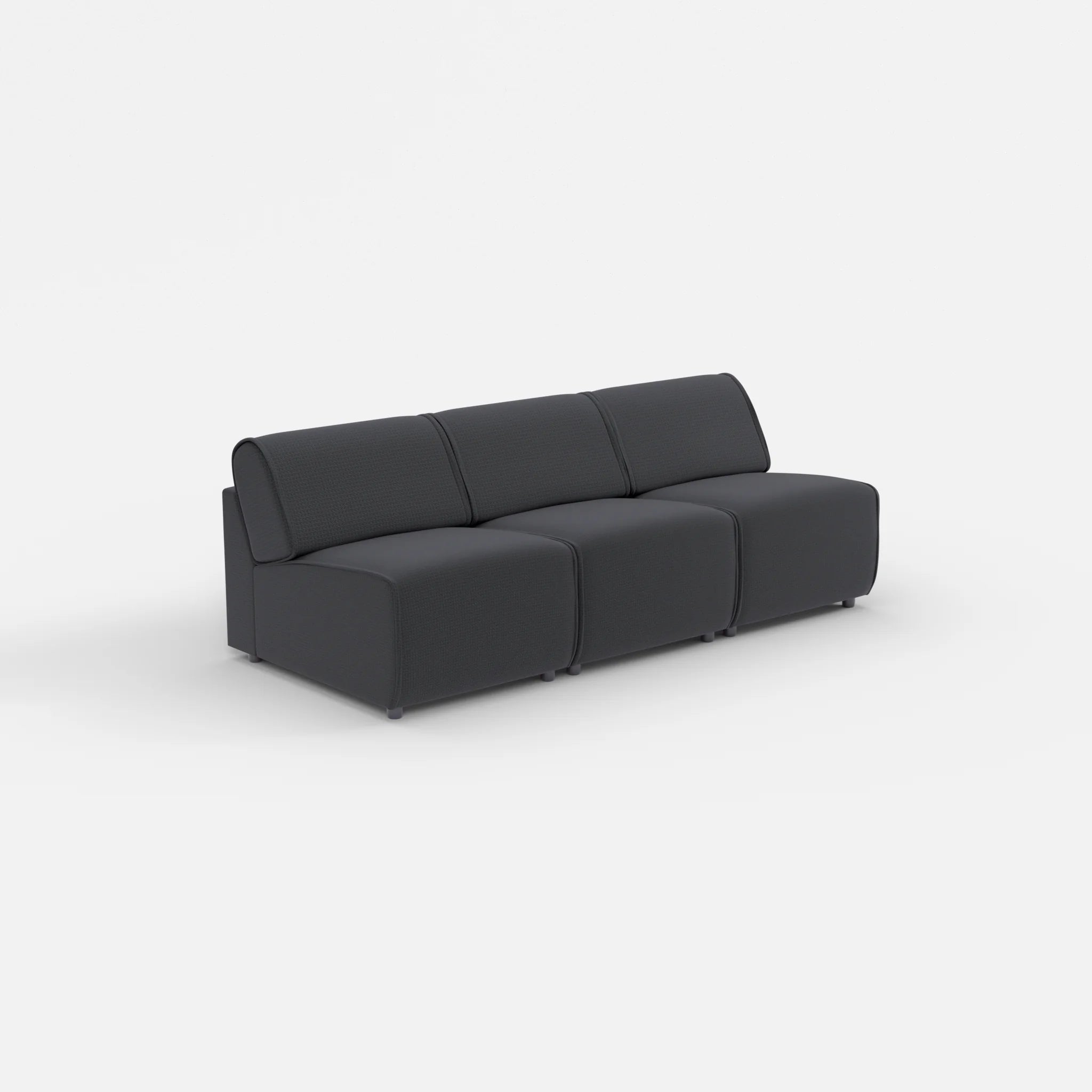 3 Sitzer Sofa Belleform ohne Armlehne 1 nabucco8019 in Anthrazit von der Seite