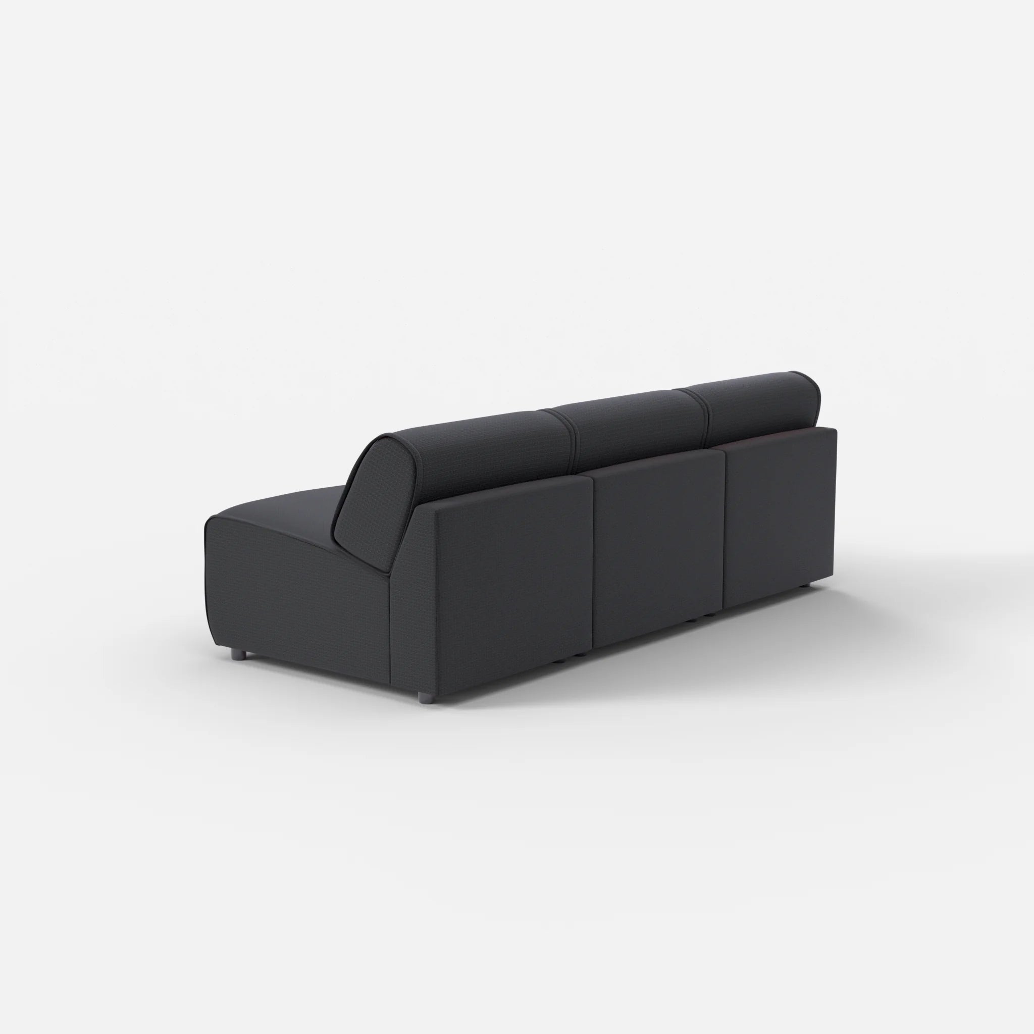 3 Sitzer Sofa Belleform ohne Armlehne 1 nabucco8019 in Anthrazit von hinten