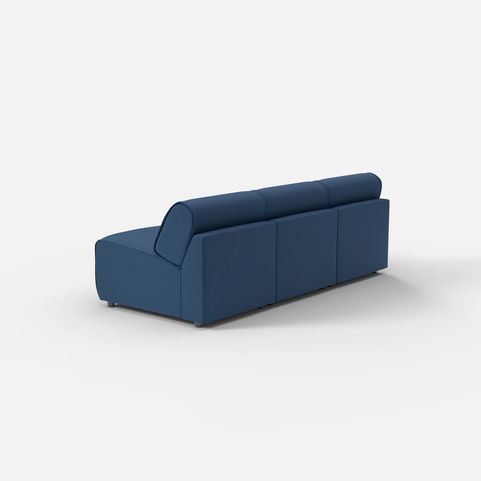 3 Sitzer Sofa Belleform ohne Armlehne 1 novumamur in Navy von hinten