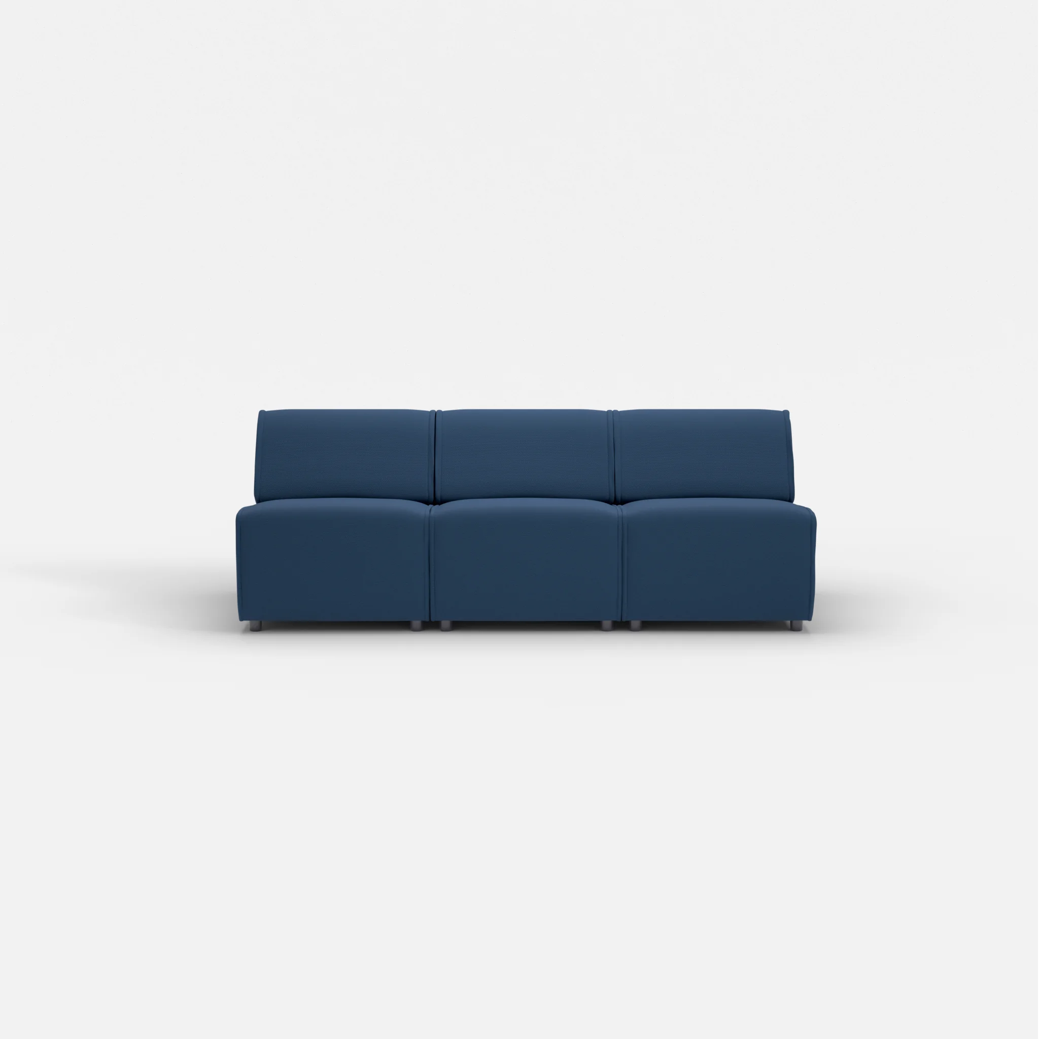 3 Sitzer Sofa Belleform ohne Armlehne 1 novumamur in Navy von vorne
