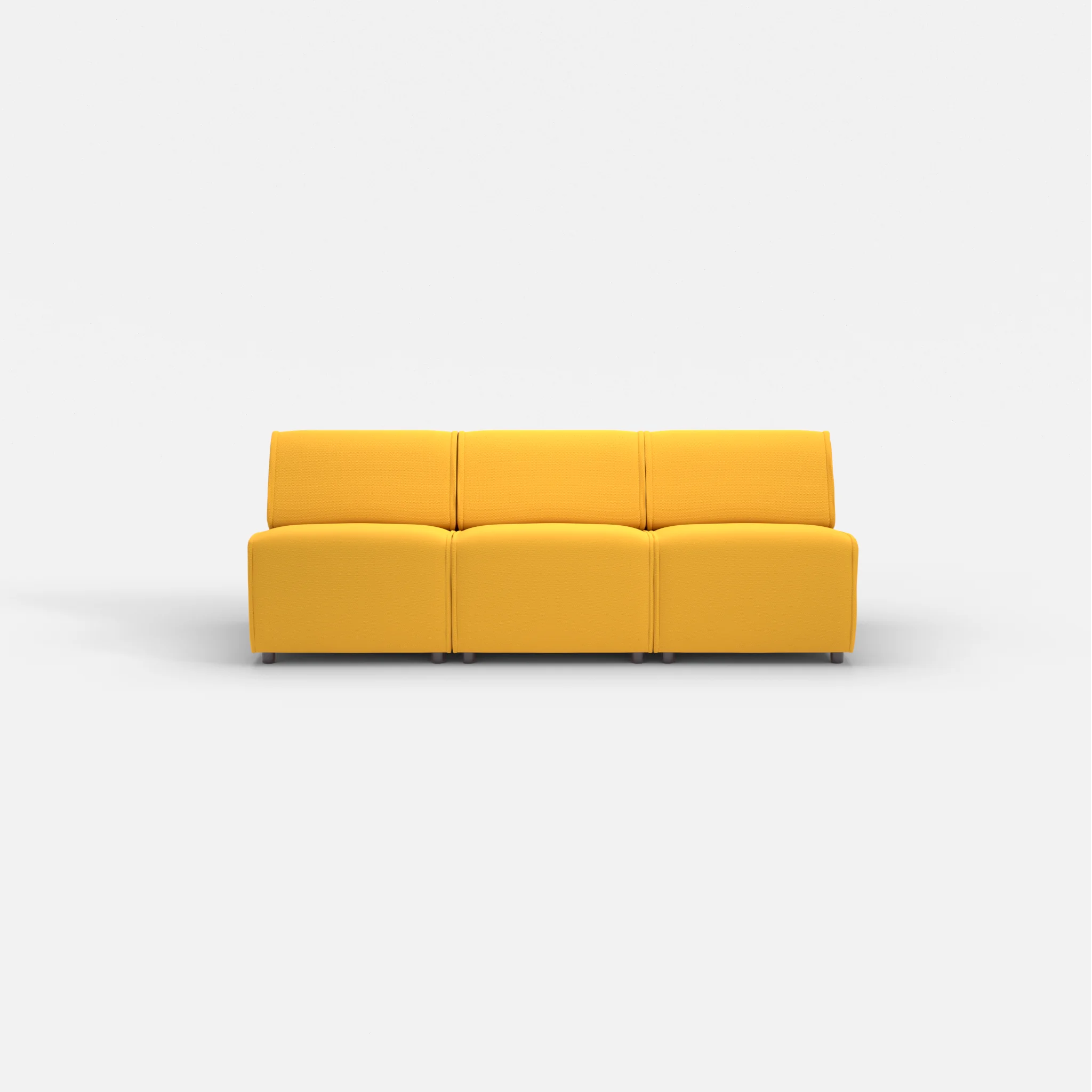 3 Sitzer Sofa Belleform ohne Armlehne 1 novumcurry in Curry von vorne