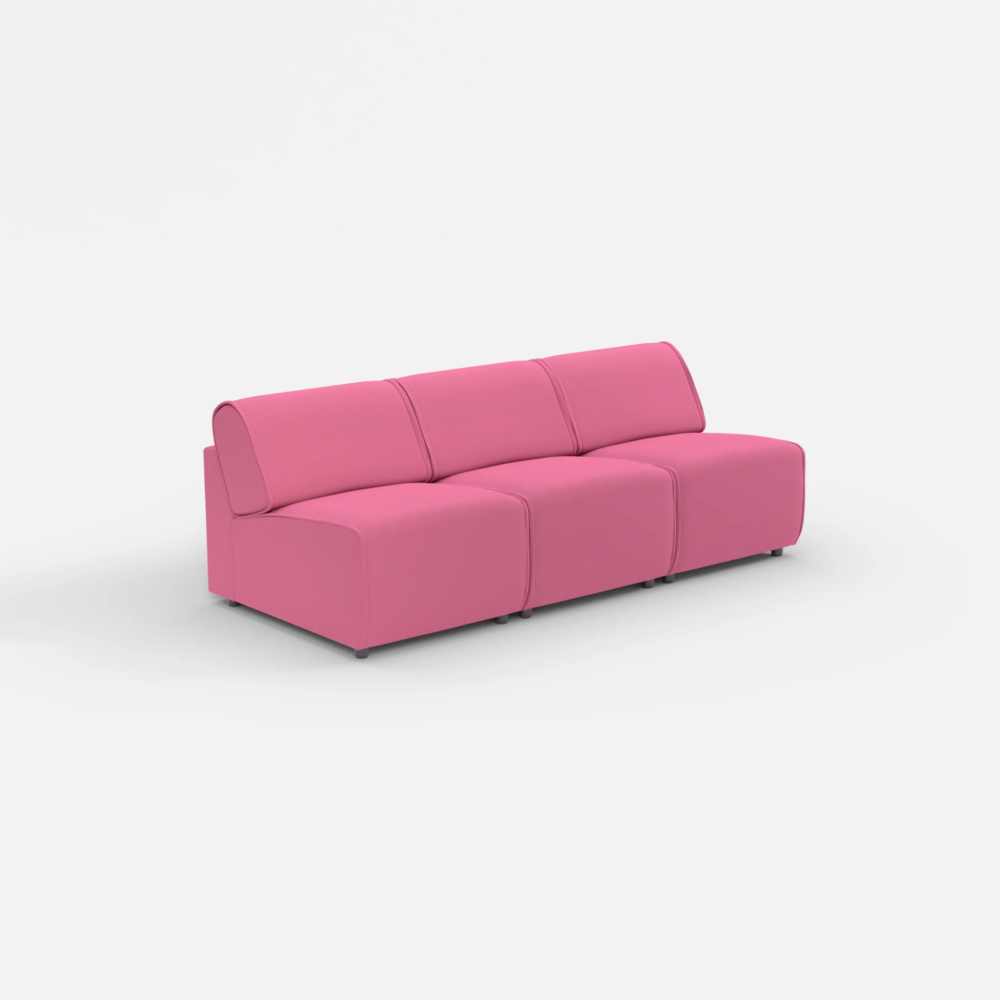 3 Sitzer Sofa Belleform ohne Armlehne 1 novumlitchi in Violett von der Seite