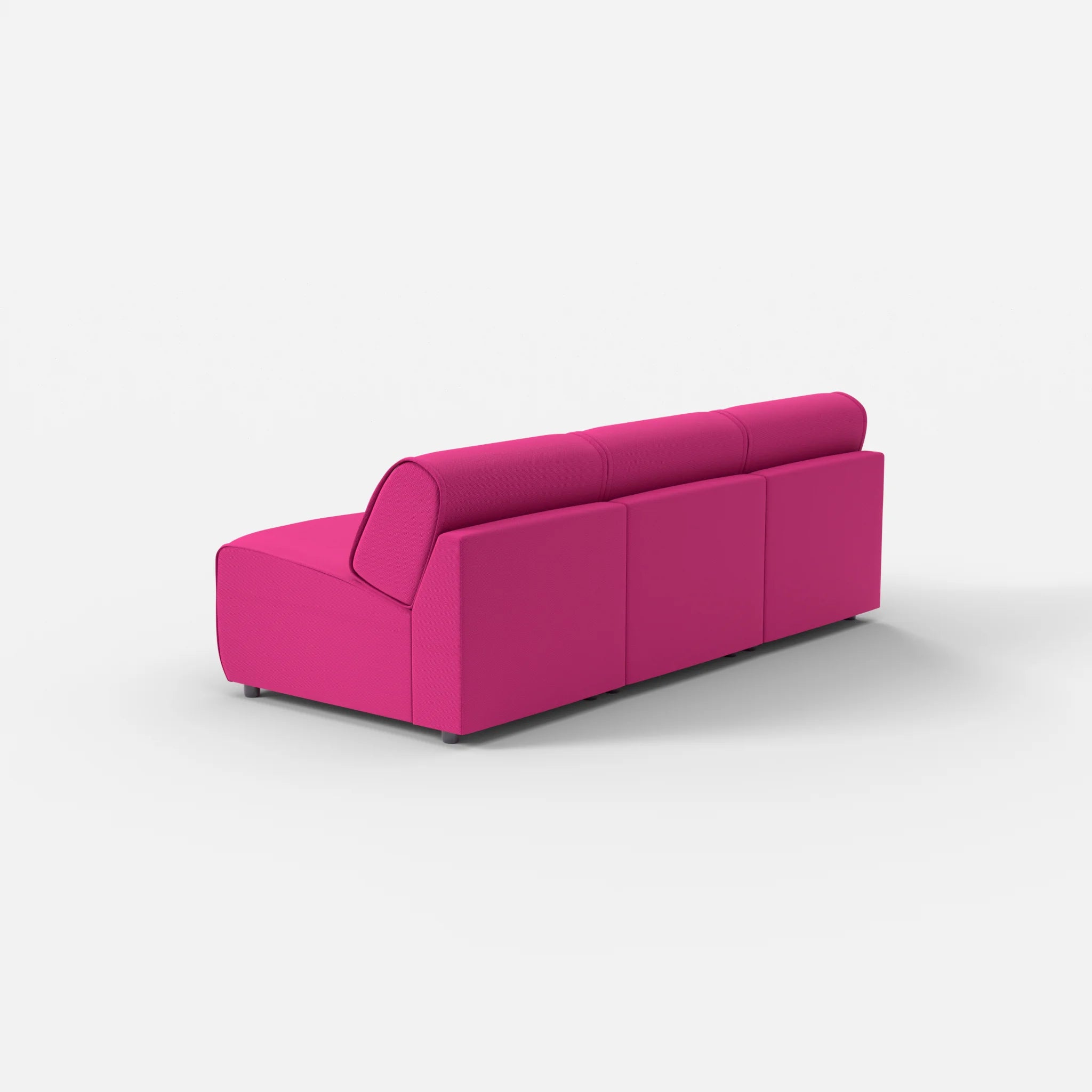 3 Sitzer Sofa Belleform ohne Armlehne 1 novummagenta in Magenta von hinten