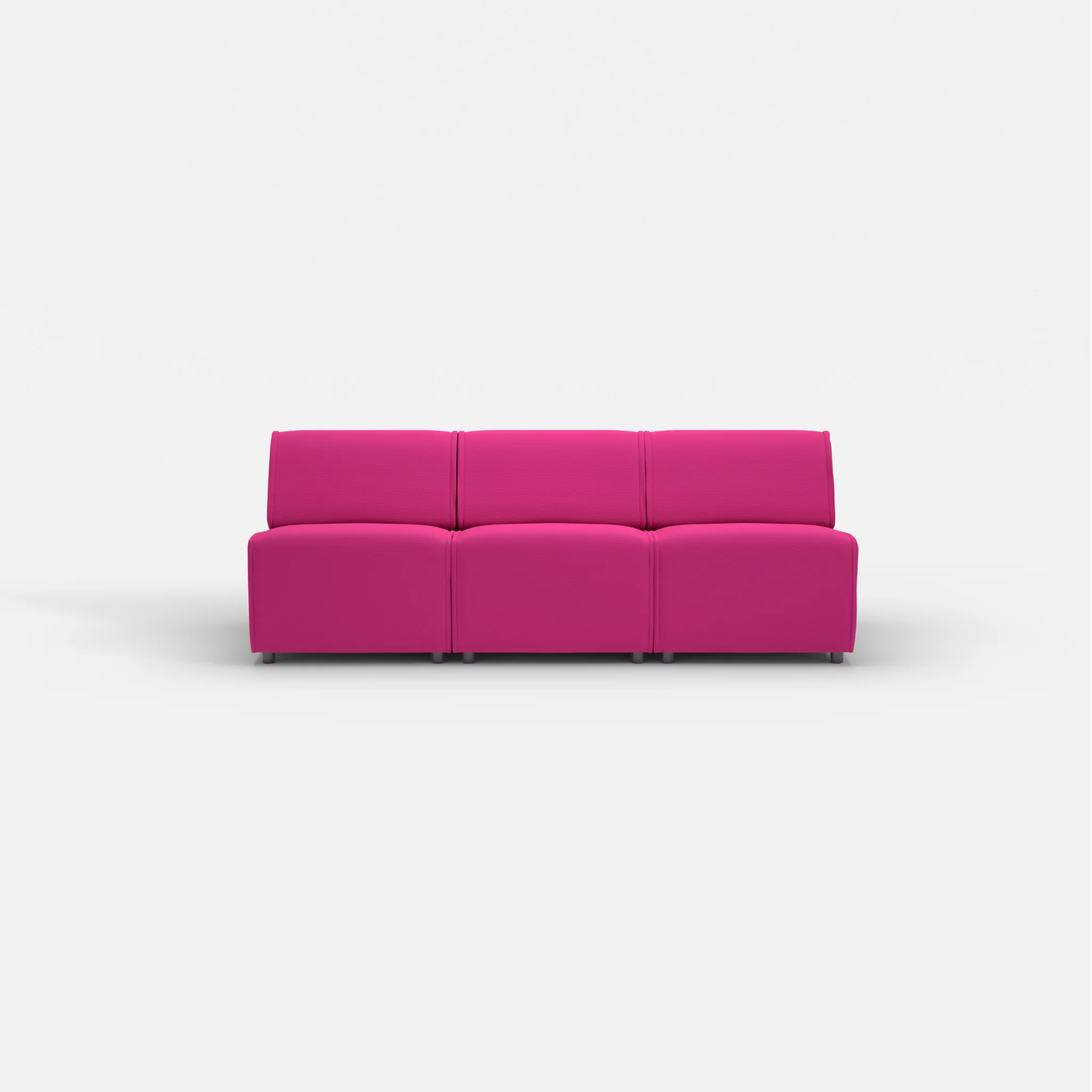 3 Sitzer Sofa Belleform ohne Armlehne 1 novummagenta in Magenta von vorne