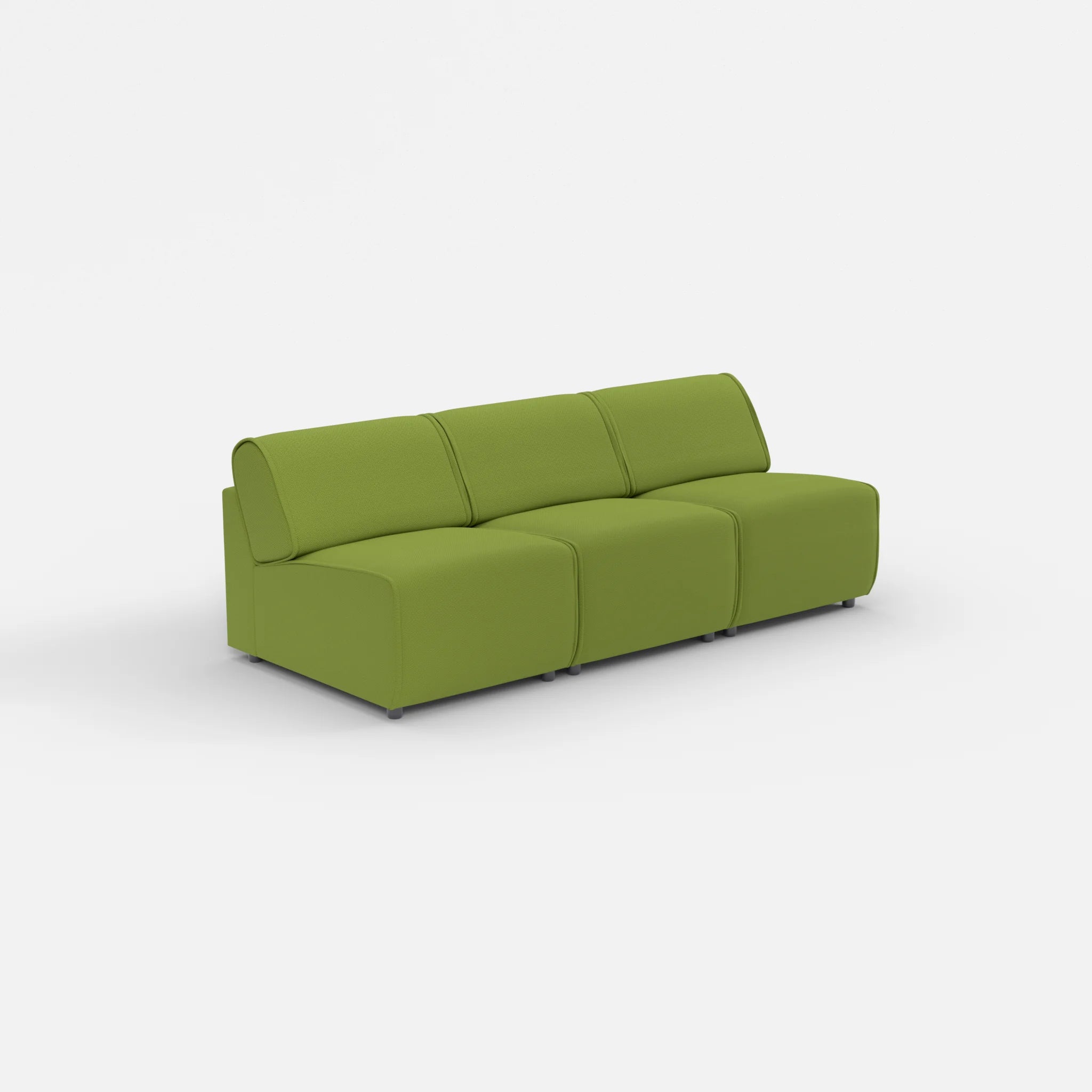 3 Sitzer Sofa Belleform ohne Armlehne 1 novummoss in Grün von der Seite