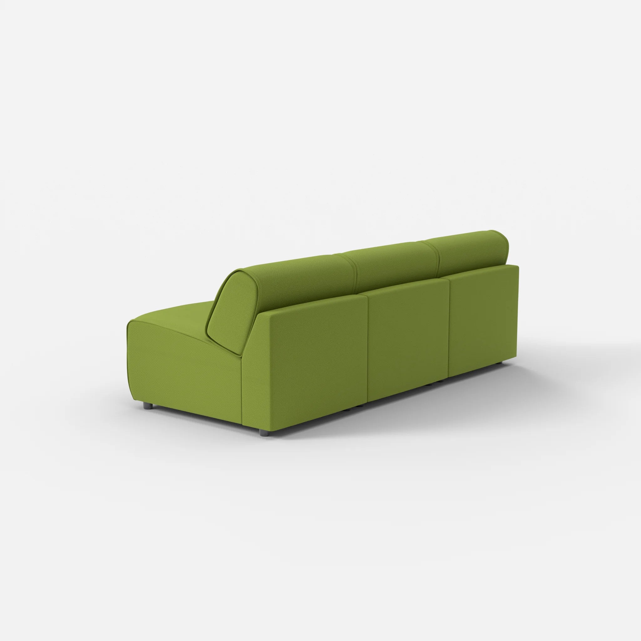 3 Sitzer Sofa Belleform ohne Armlehne 1 novummoss in Grün von hinten