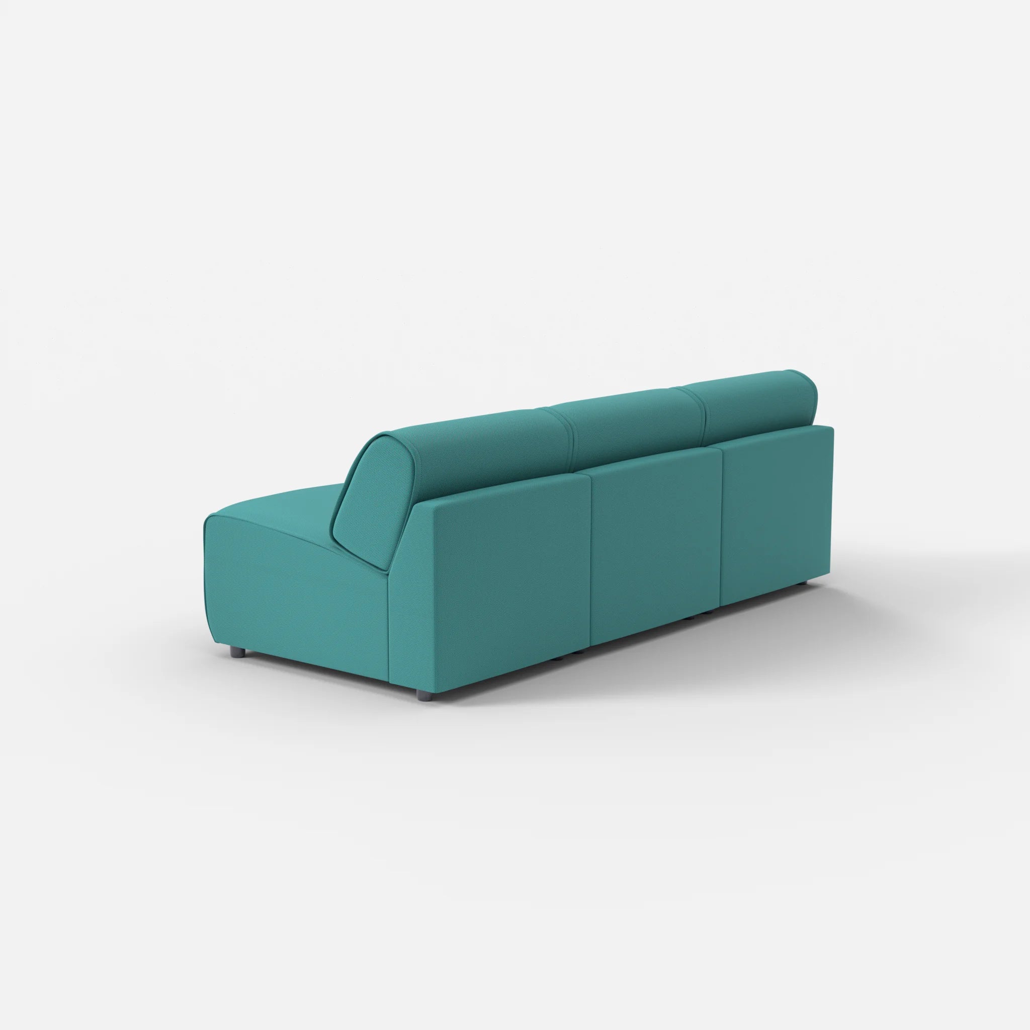 3 Sitzer Sofa Belleform ohne Armlehne 1 novumprisma in Türkis von hinten