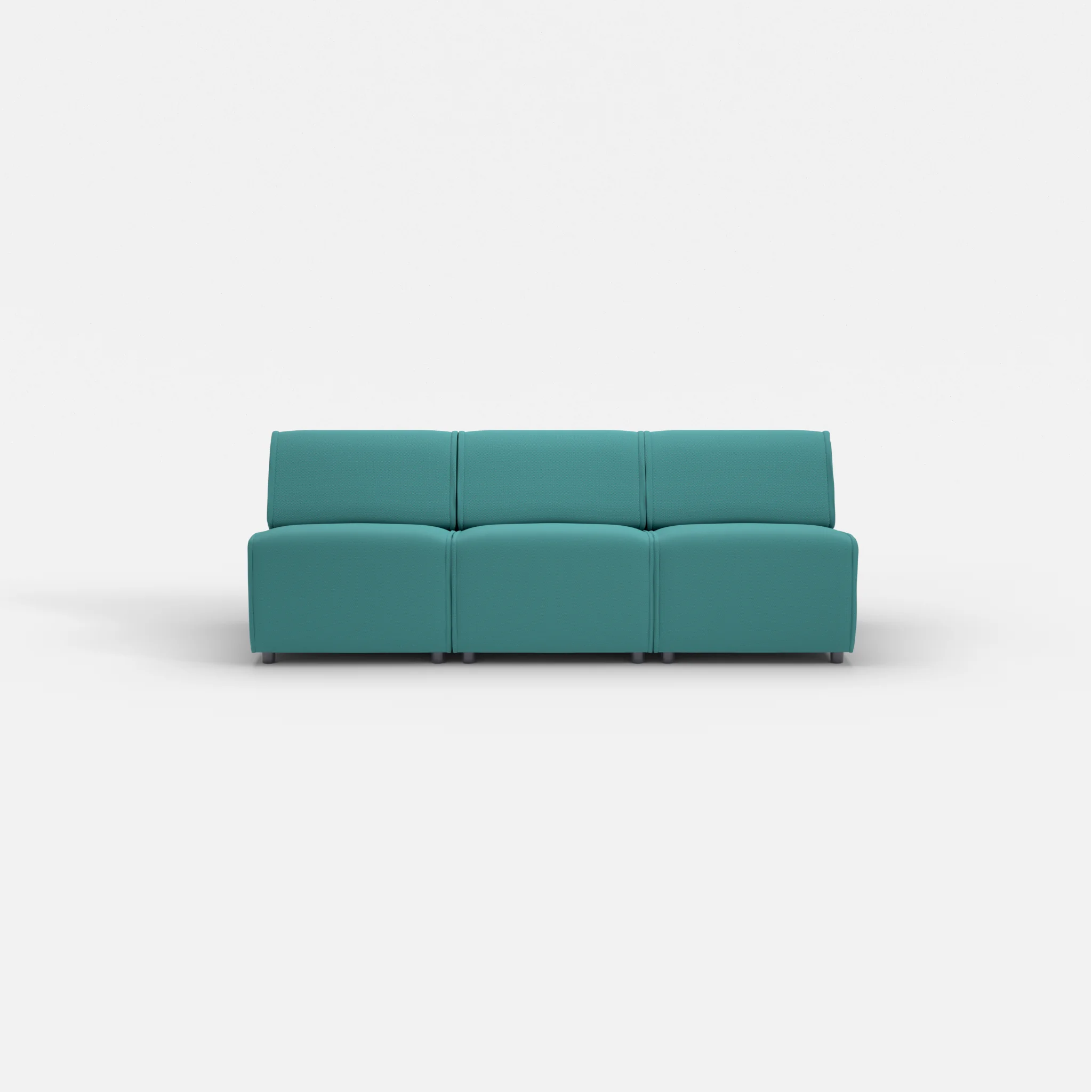 3 Sitzer Sofa Belleform ohne Armlehne 1 novumprisma in Türkis von vorne