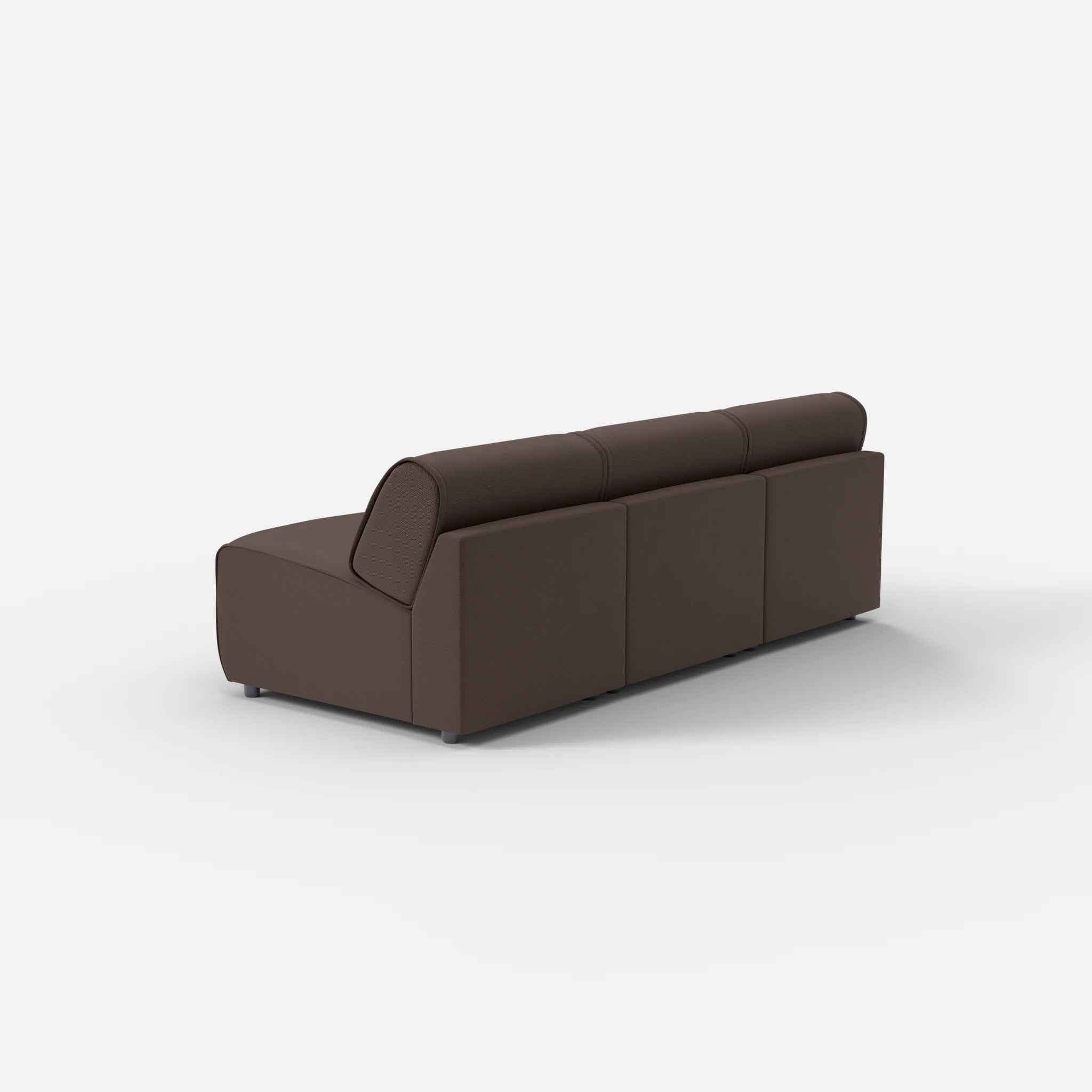 3 Sitzer Sofa Belleform ohne Armlehne 1 novumrosewood in Dunkelbraun von hinten