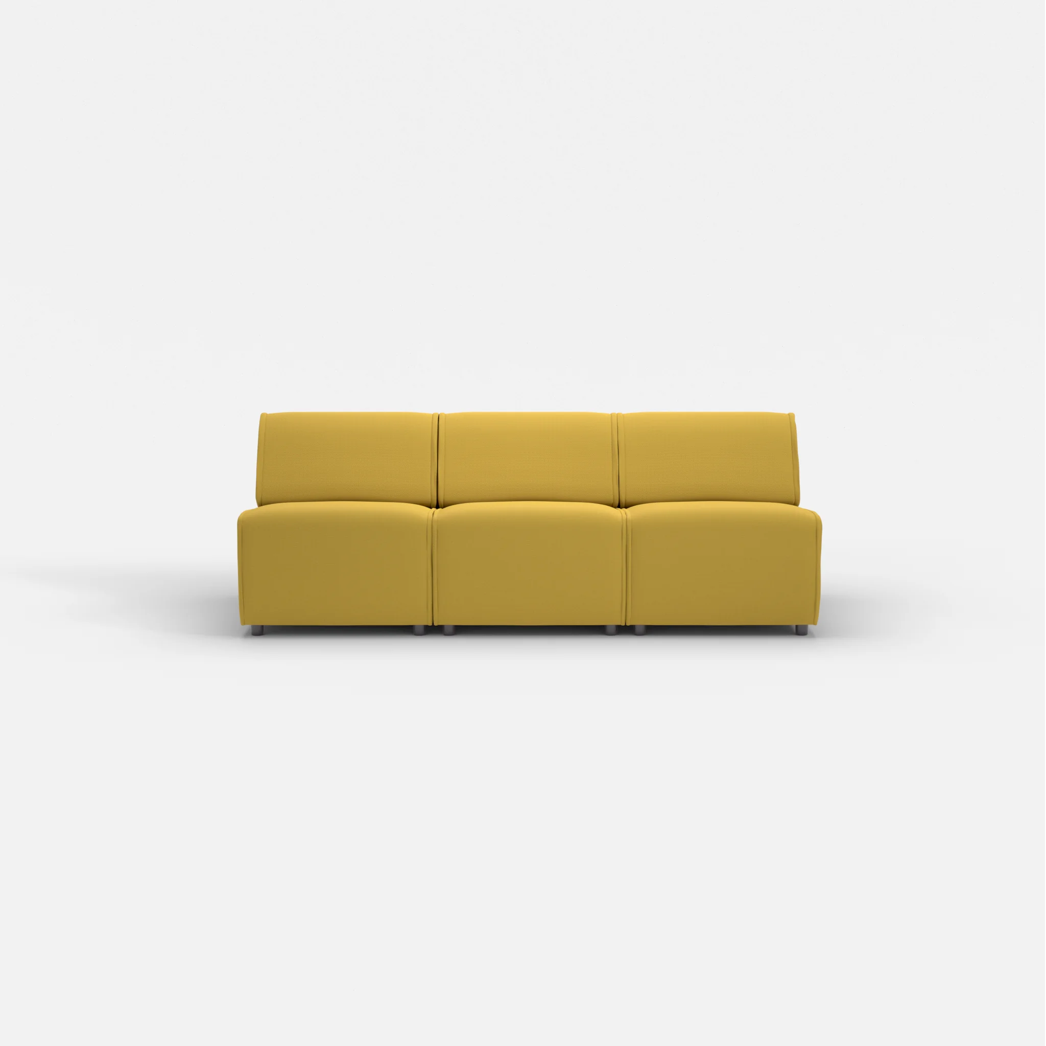 3 Sitzer Sofa Belleform ohne Armlehne 1 novumtivoli in Hellgrün von vorne
