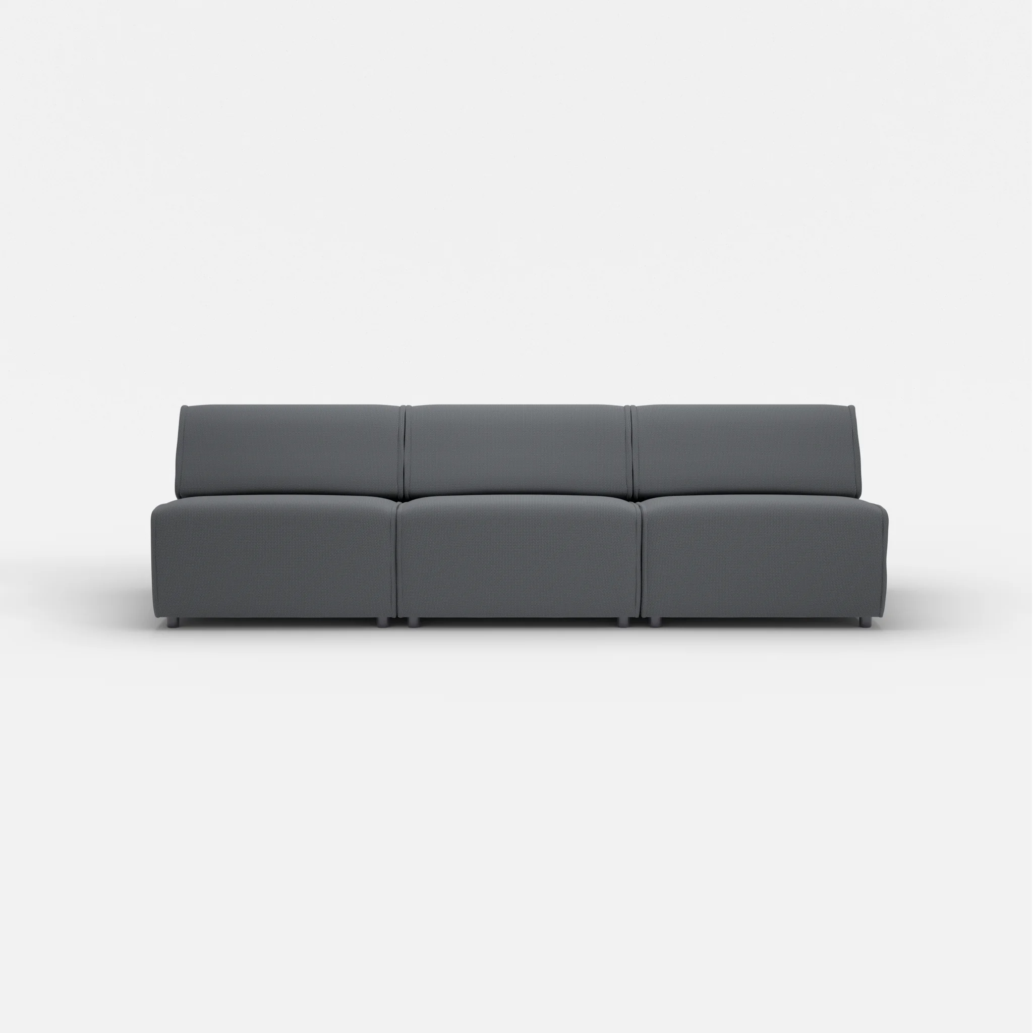 3 Sitzer Sofa Belleform ohne Armlehne 3 credoasphalt in Anthrazit von vorne
