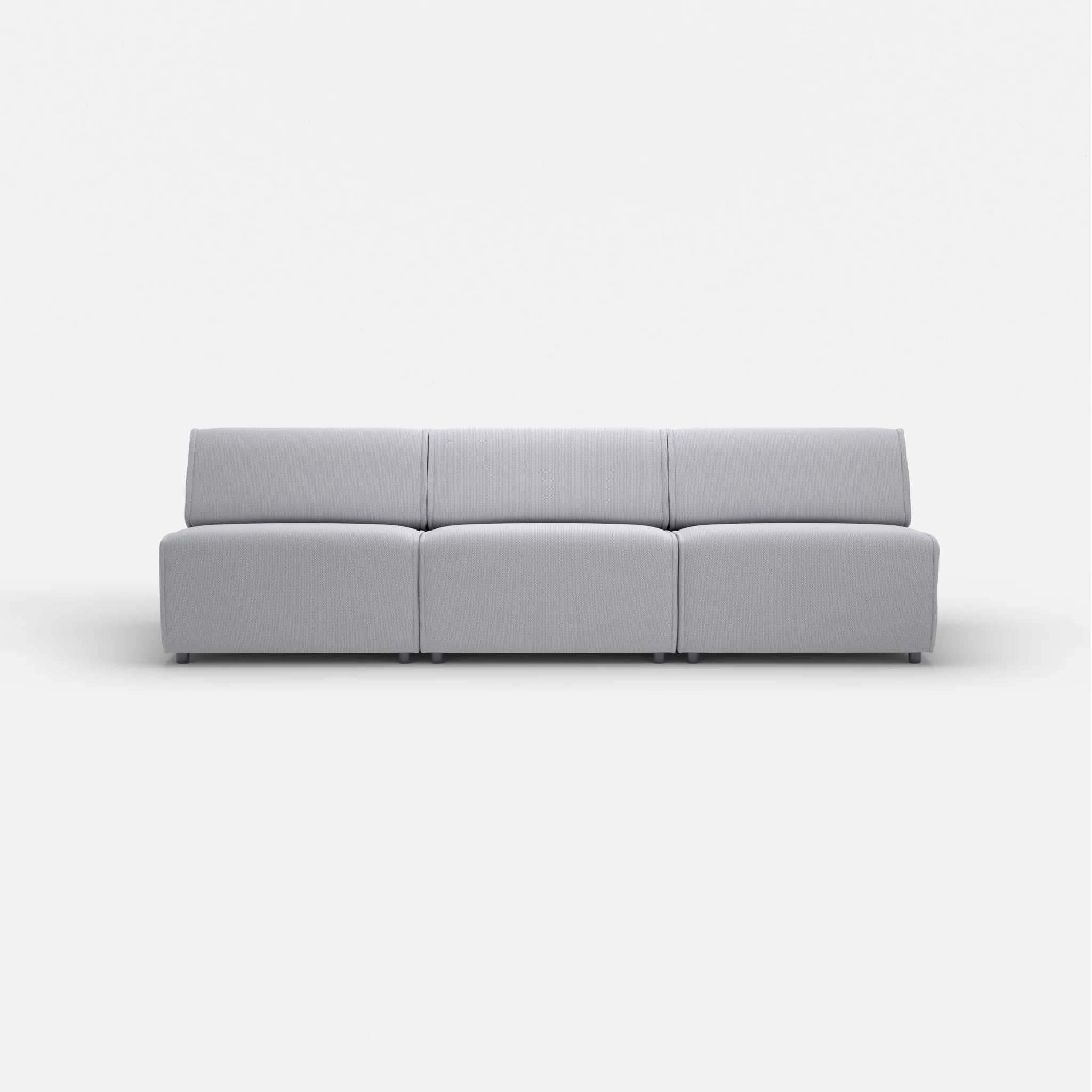 3 Sitzer Sofa Belleform ohne Armlehne 3 credochalk in Hellgrau von vorne