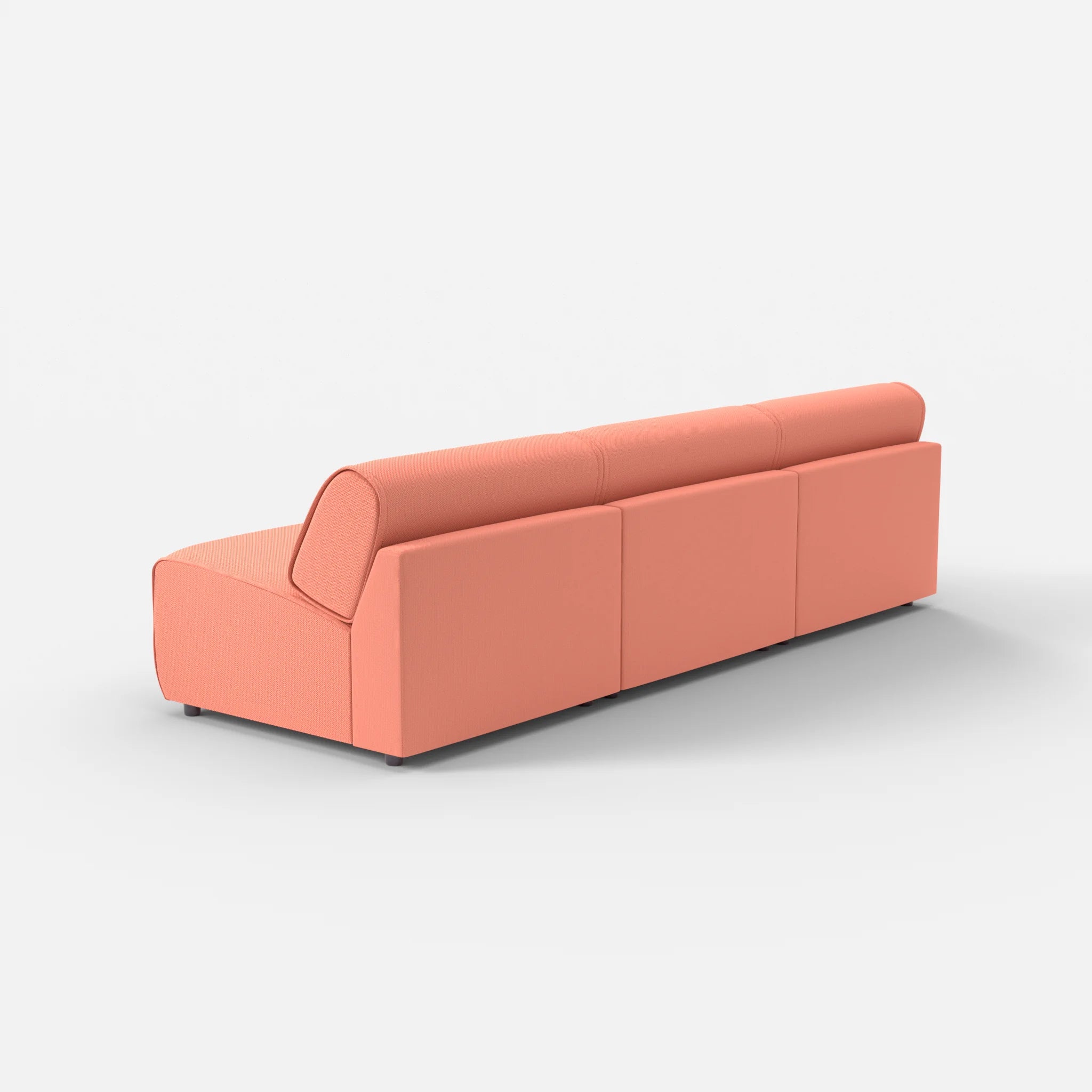 3 Sitzer Sofa Belleform ohne Armlehne 3 credograpefruit in Coral von hinten