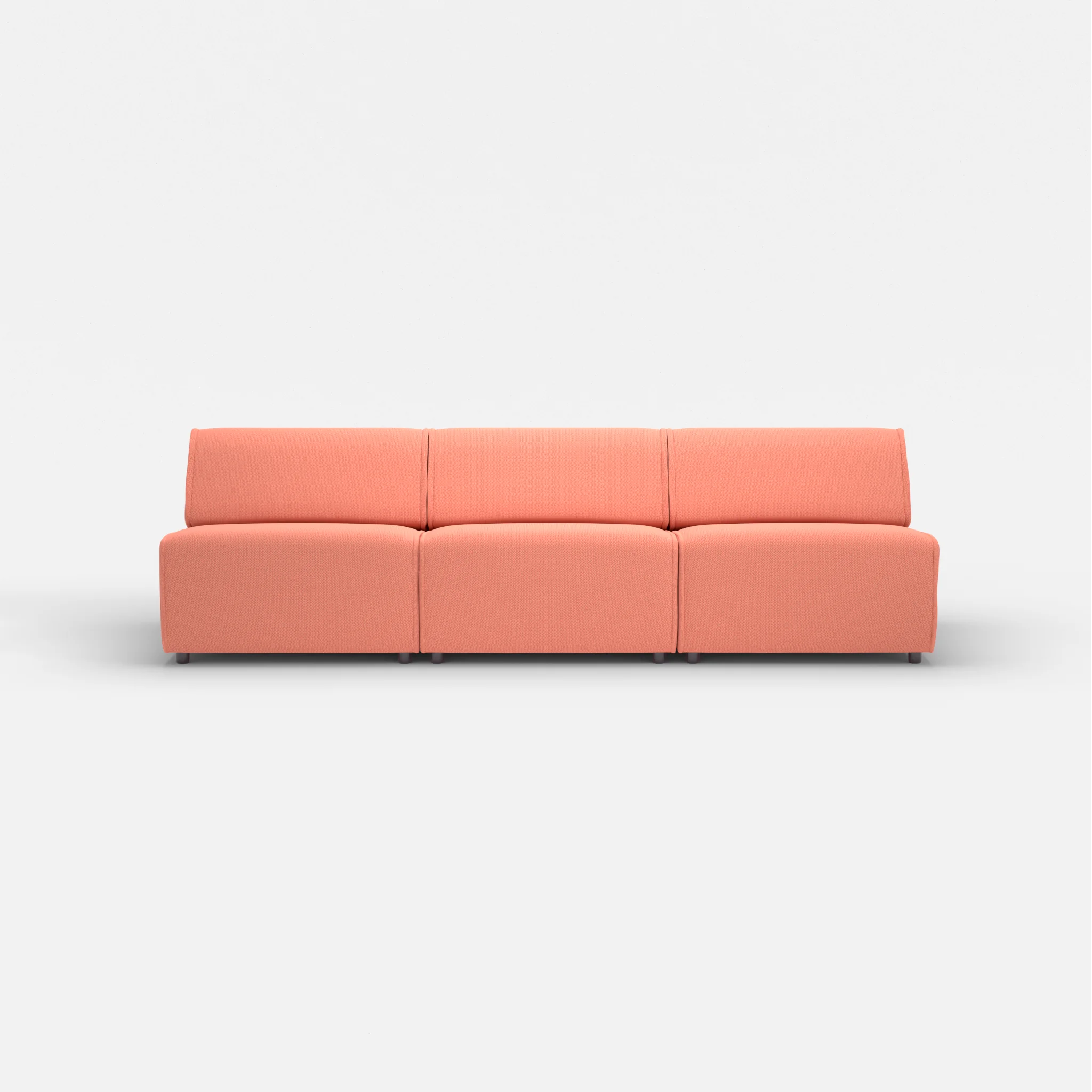 3 Sitzer Sofa Belleform ohne Armlehne 3 credograpefruit in Coral von vorne