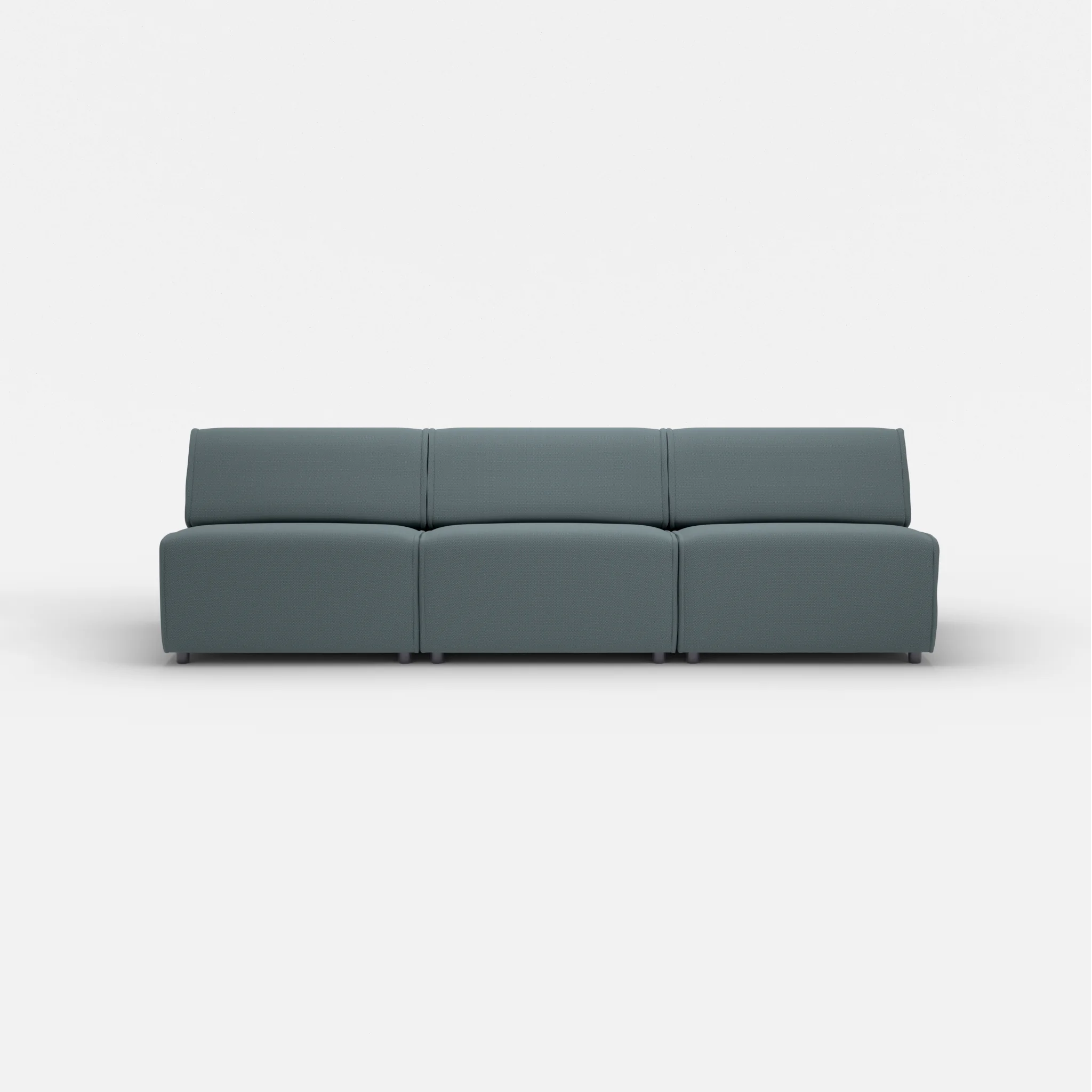 3 Sitzer Sofa Belleform ohne Armlehne 3 credojaspis in Türkis von vorne