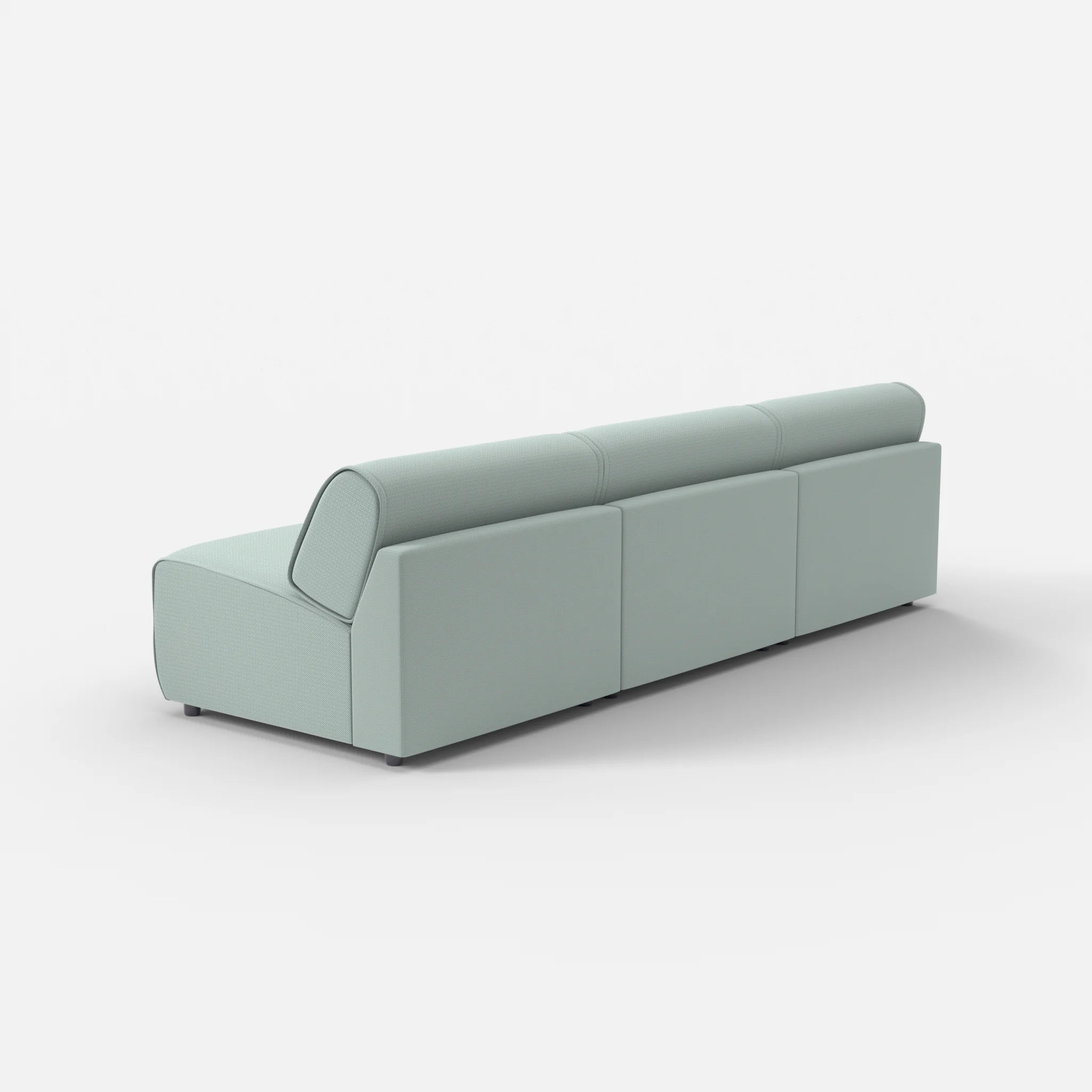3 Sitzer Sofa Belleform ohne Armlehne 3 credolake in Graublau von hinten