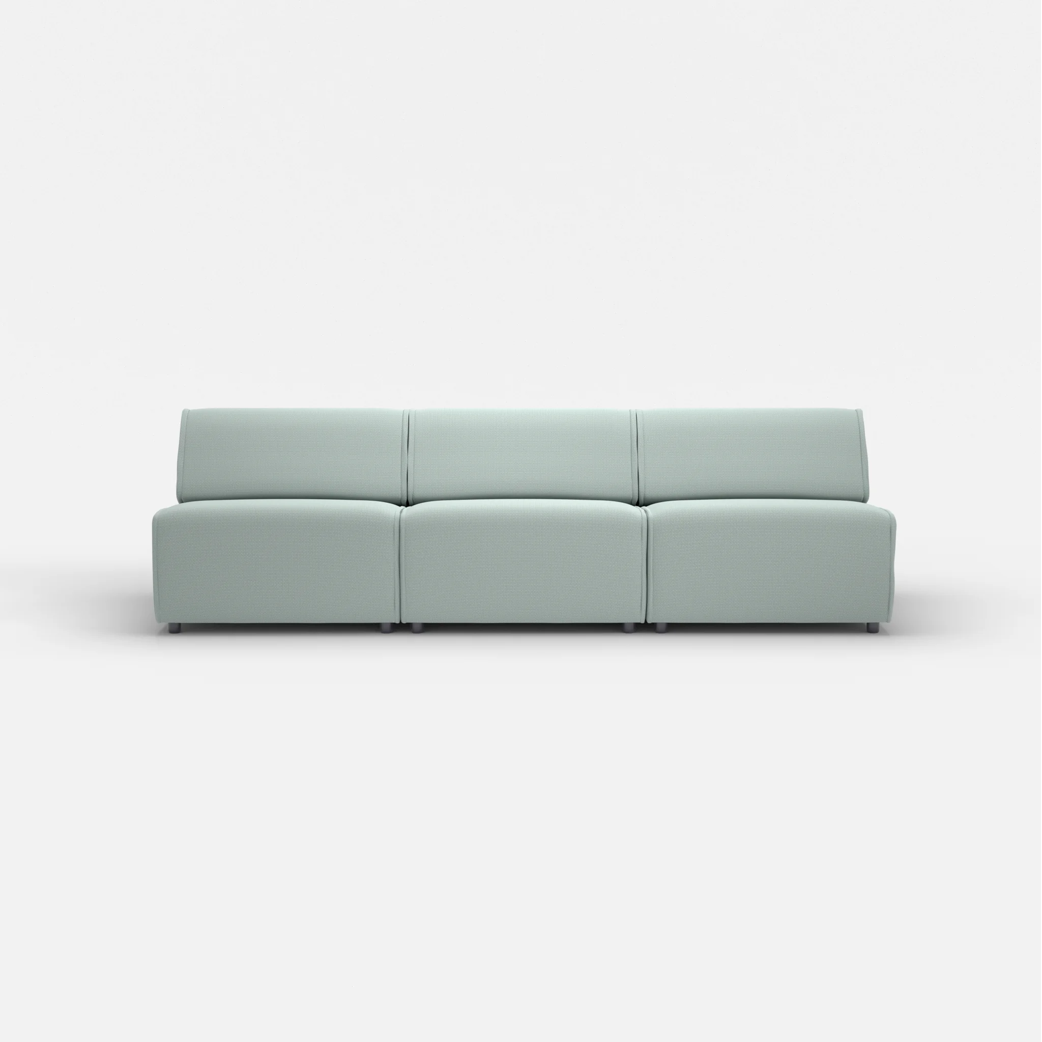 3 Sitzer Sofa Belleform ohne Armlehne 3 credolake in Graublau von vorne