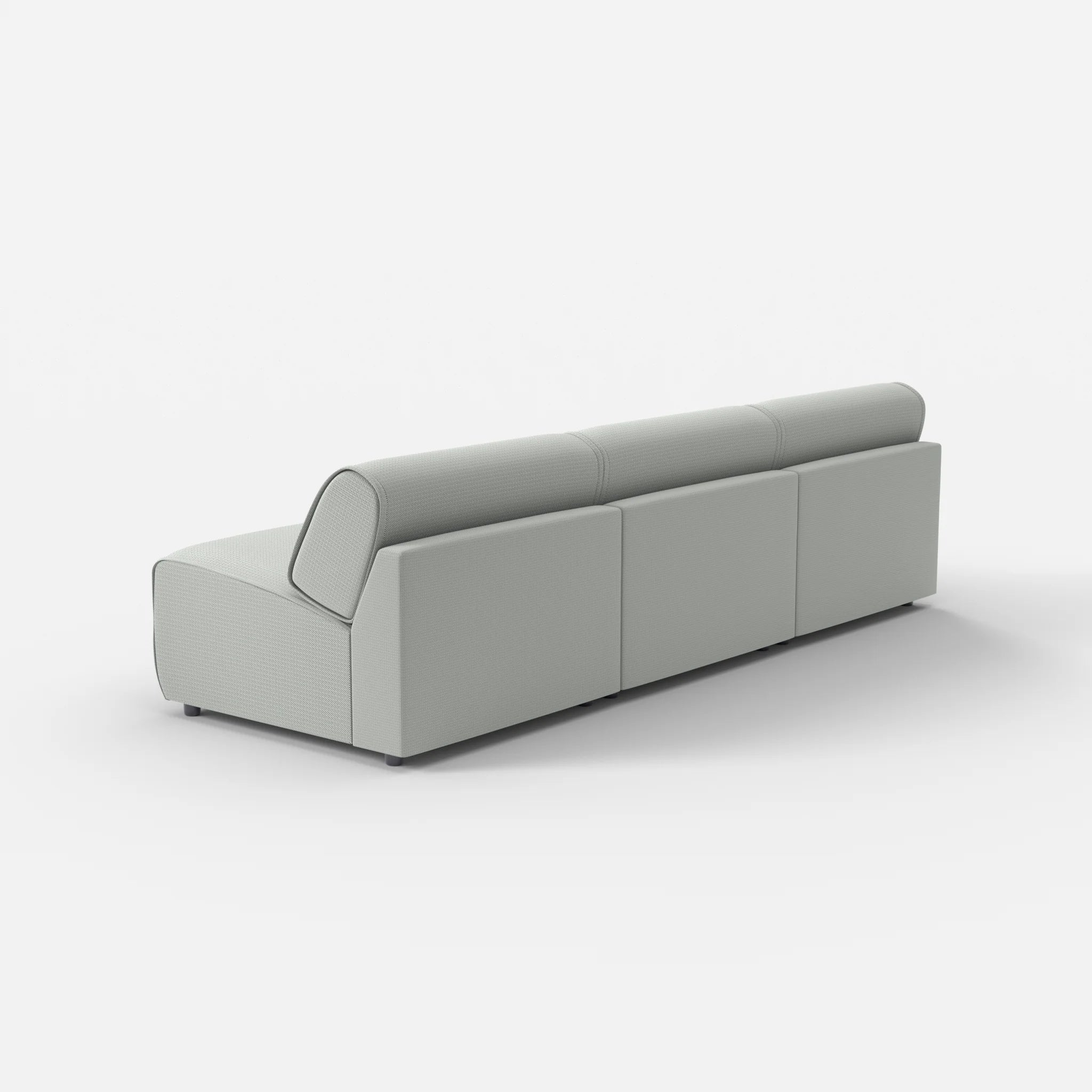 3 Sitzer Sofa Belleform ohne Armlehne 3 credopepper in Dunkelgrau von hinten