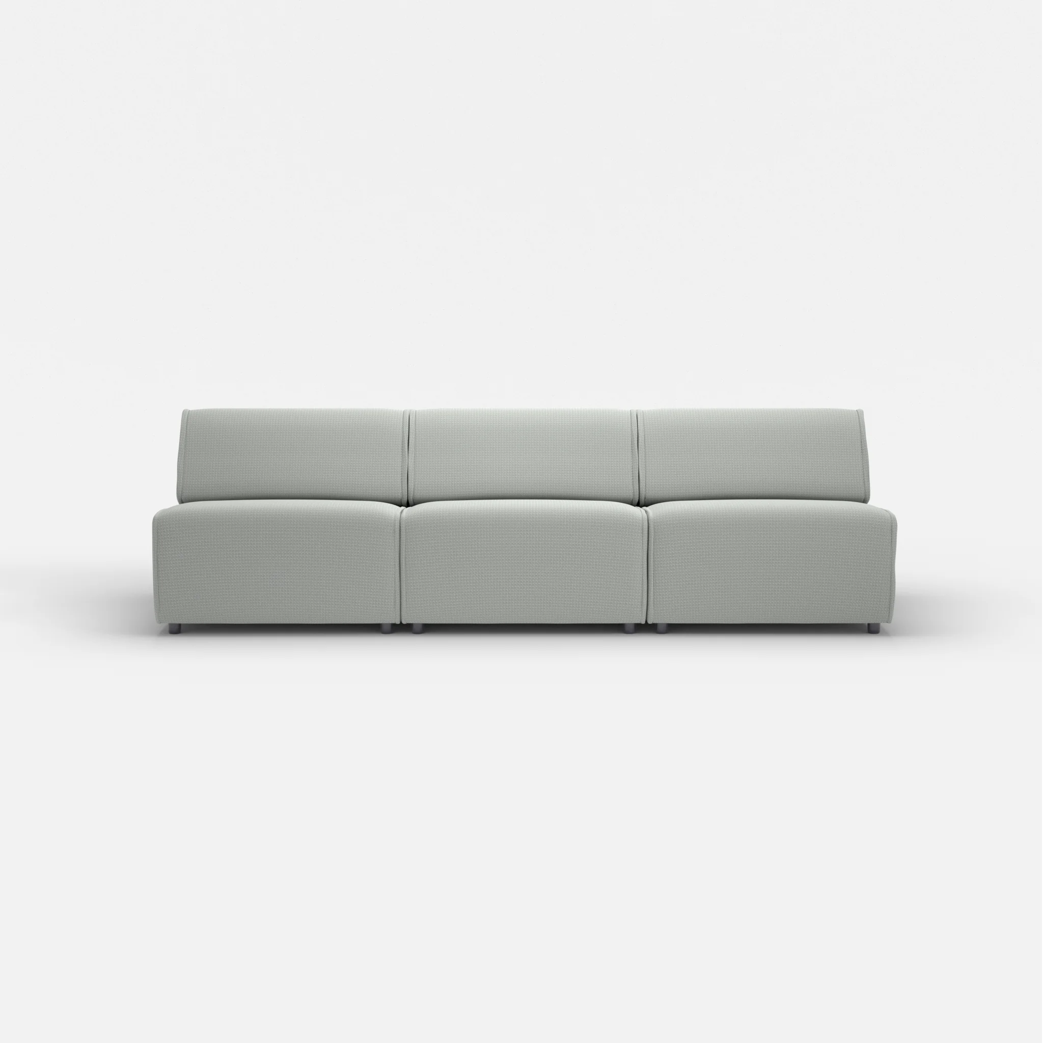 3 Sitzer Sofa Belleform ohne Armlehne 3 credopepper in Dunkelgrau von vorne