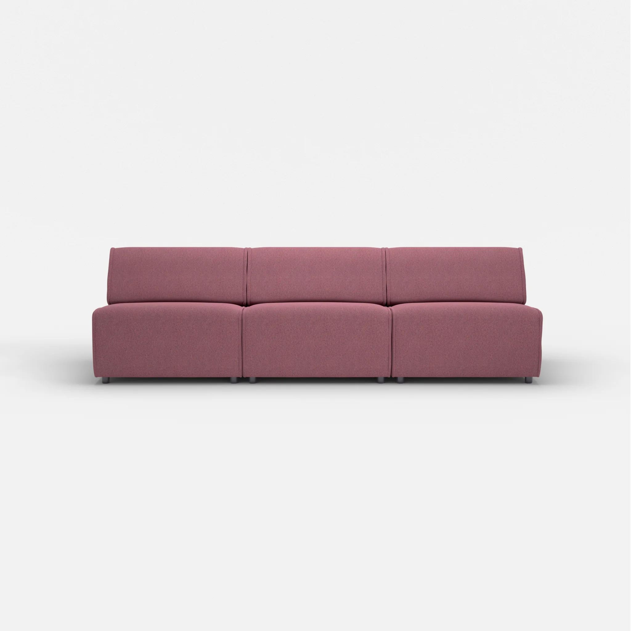 3 Sitzer Sofa Belleform ohne Armlehne 3 dama0041 in Violett von vorne