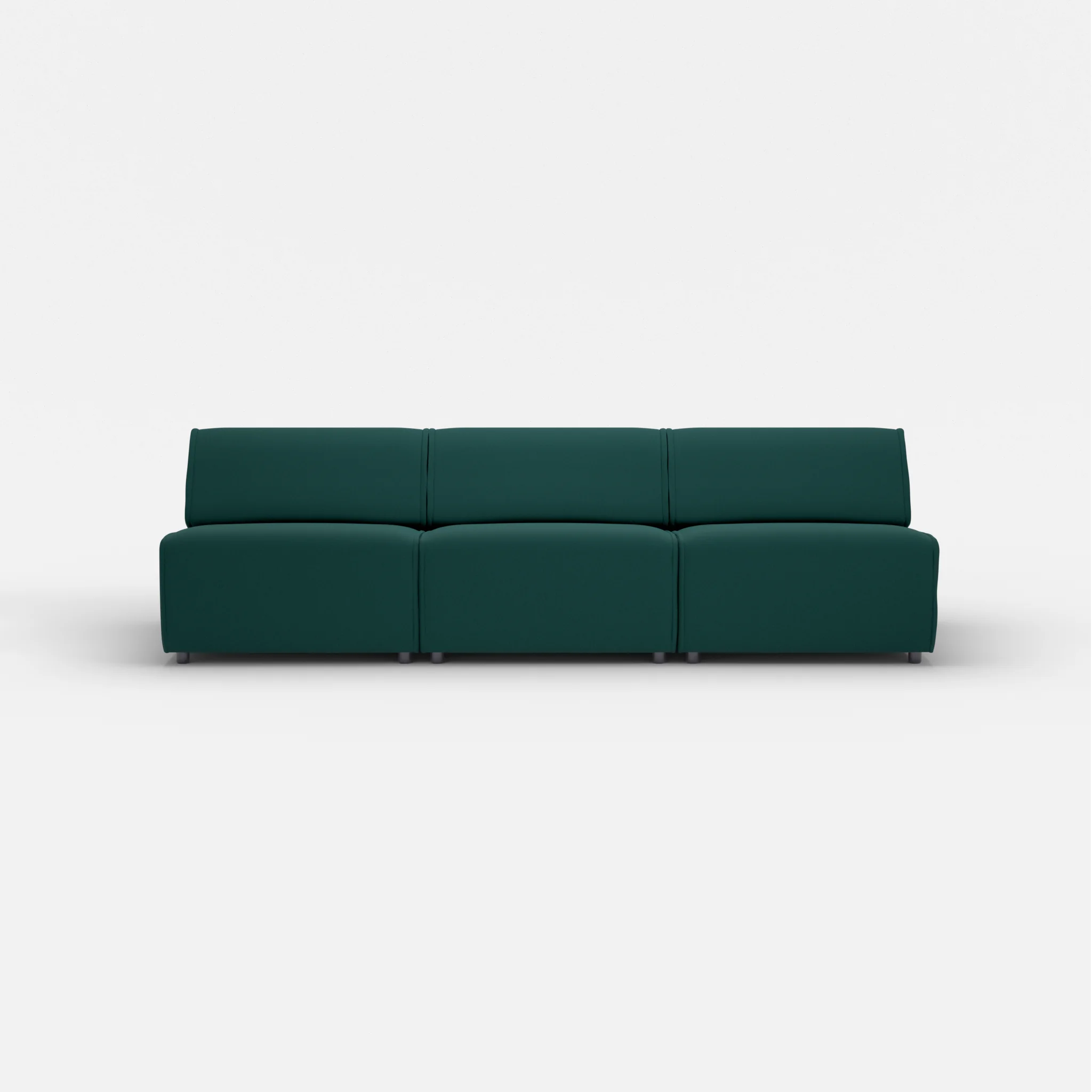 3 Sitzer Sofa Belleform ohne Armlehne 3 dama0073 in Petrol von vorne