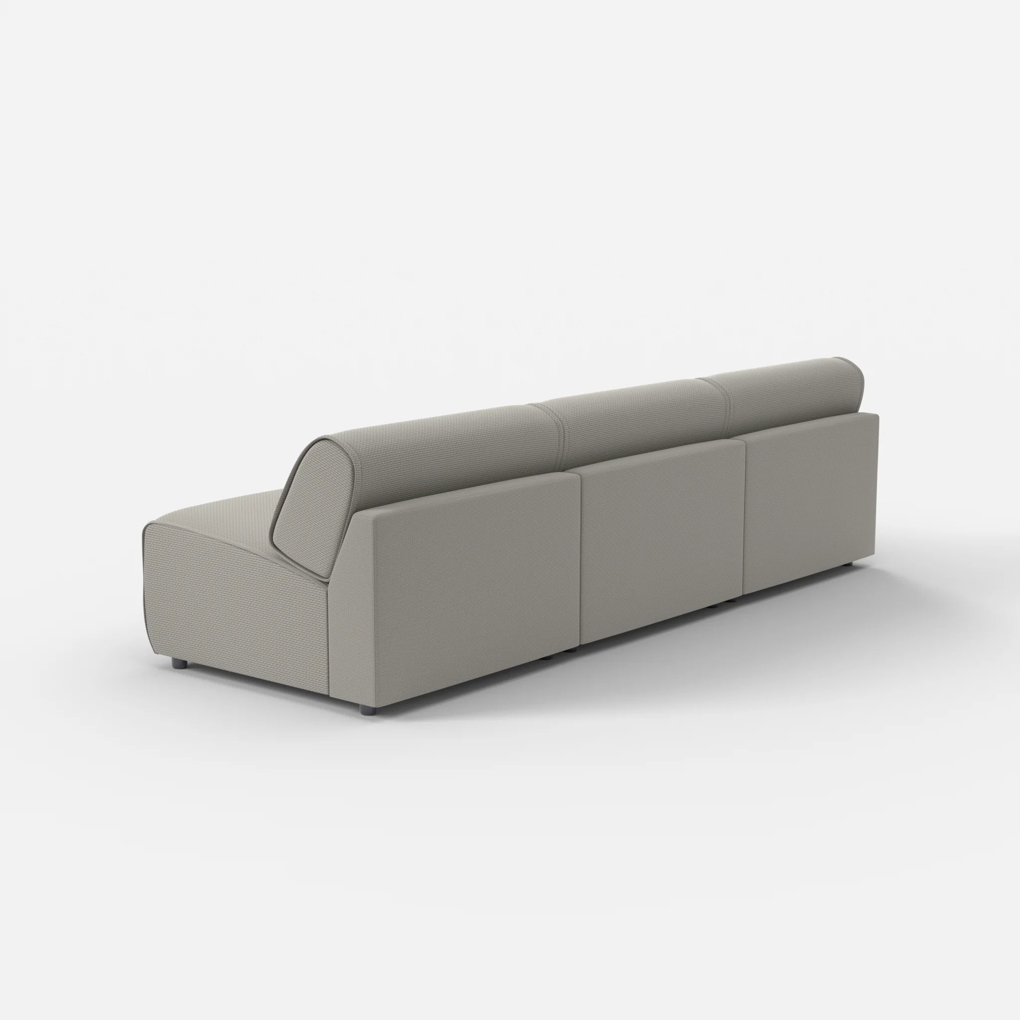 3 Sitzer Sofa Belleform ohne Armlehne 3 nabucco1003 in Hellgrau von hinten