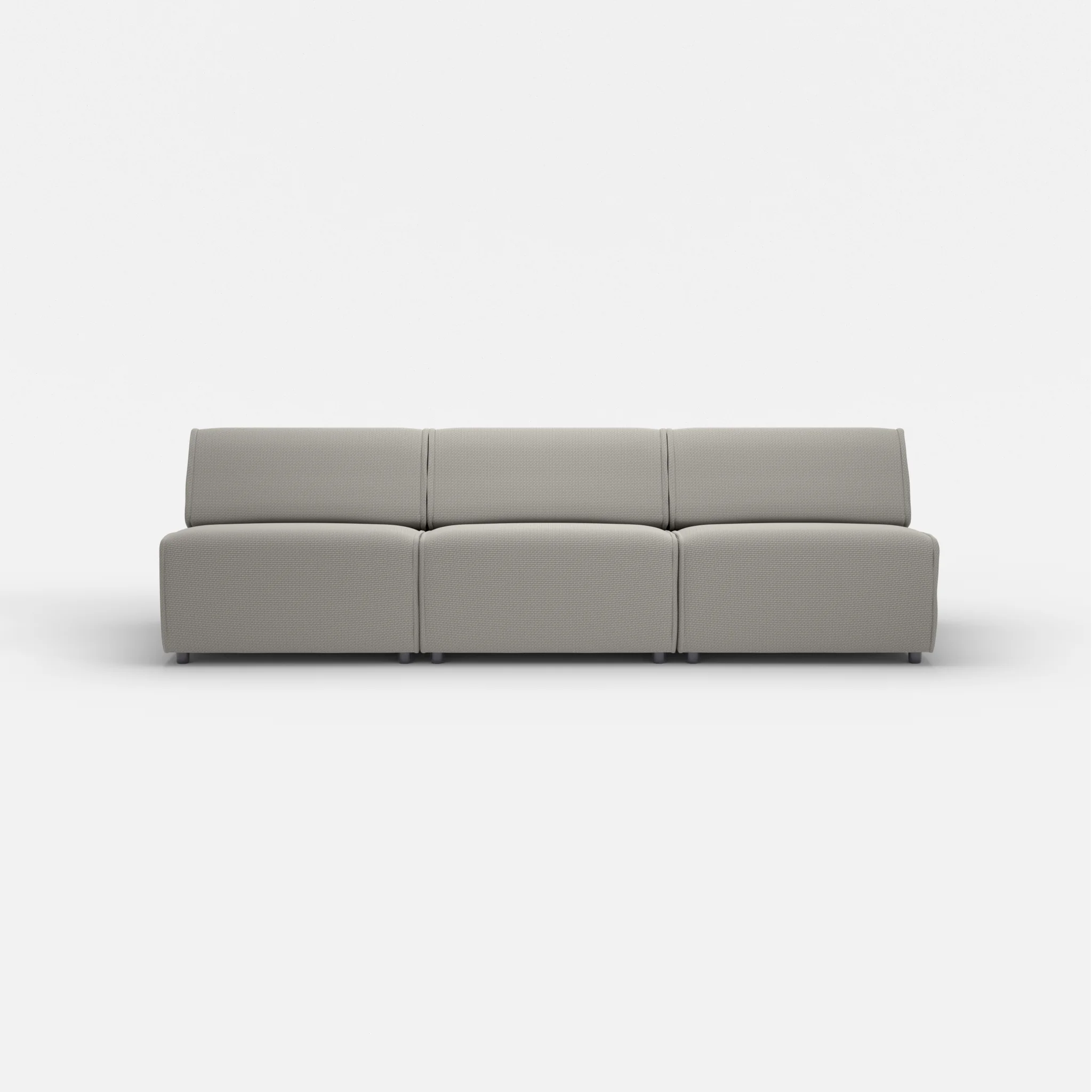 3 Sitzer Sofa Belleform ohne Armlehne 3 nabucco1003 in Hellgrau von vorne