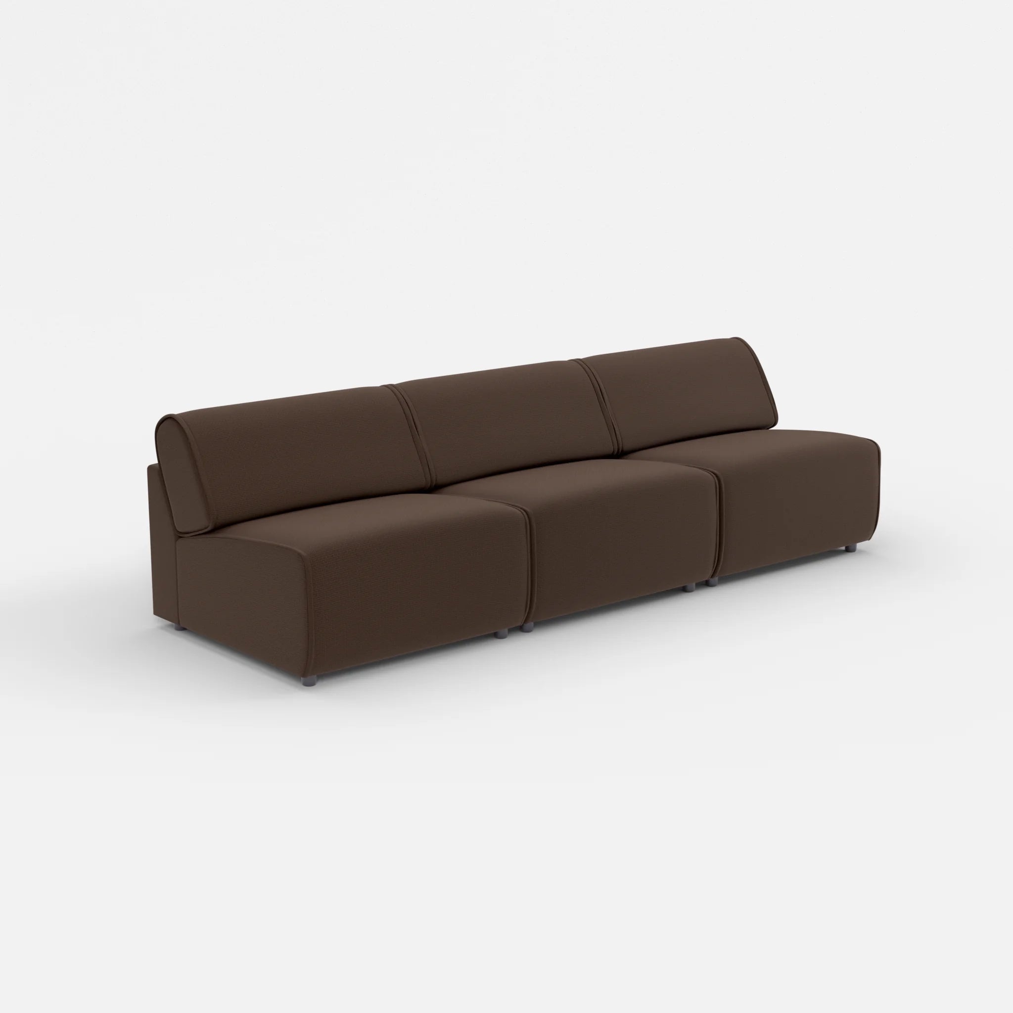 3 Sitzer Sofa Belleform ohne Armlehne 3 nabucco2022 in Dunkelbraun von der Seite