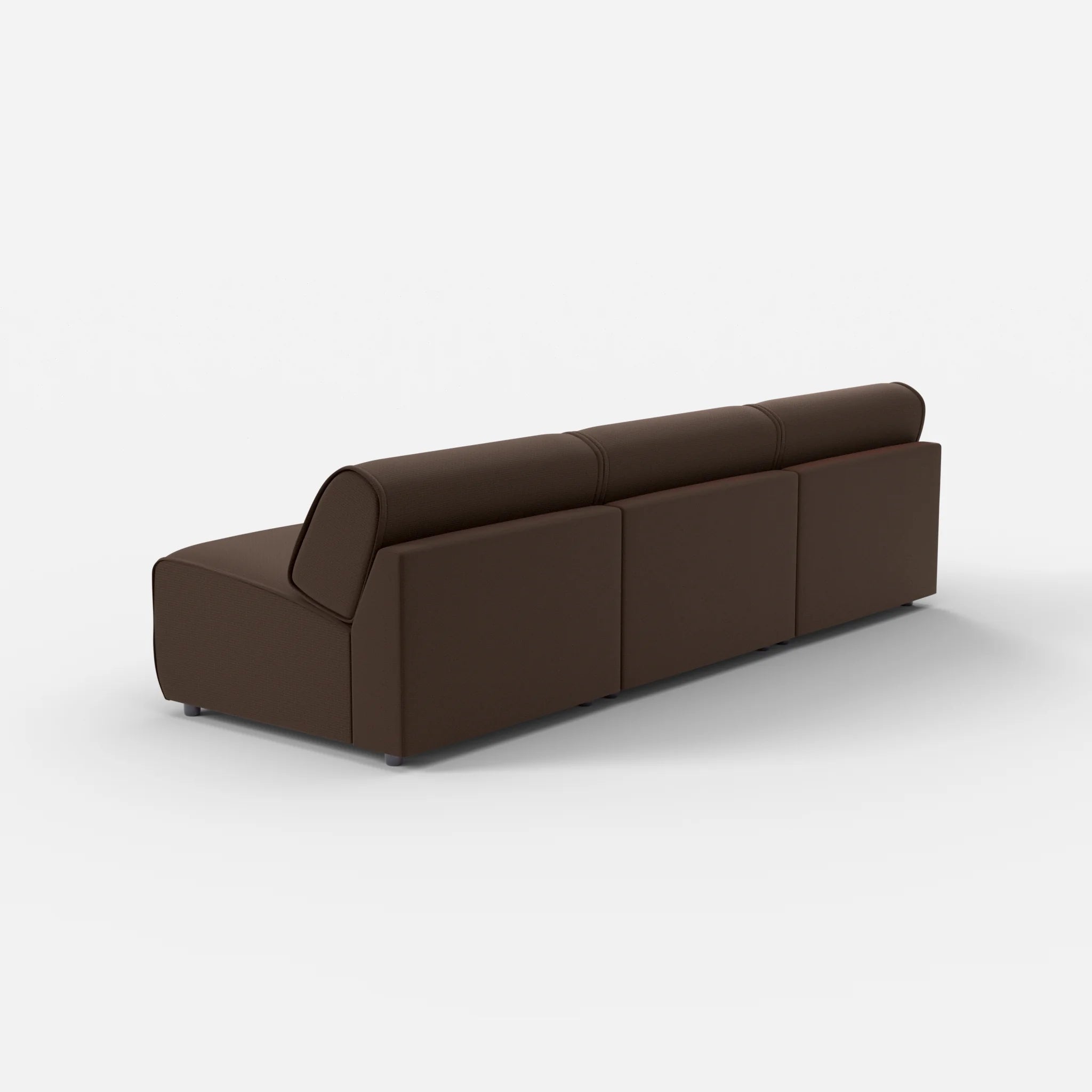 3 Sitzer Sofa Belleform ohne Armlehne 3 nabucco2022 in Dunkelbraun von hinten