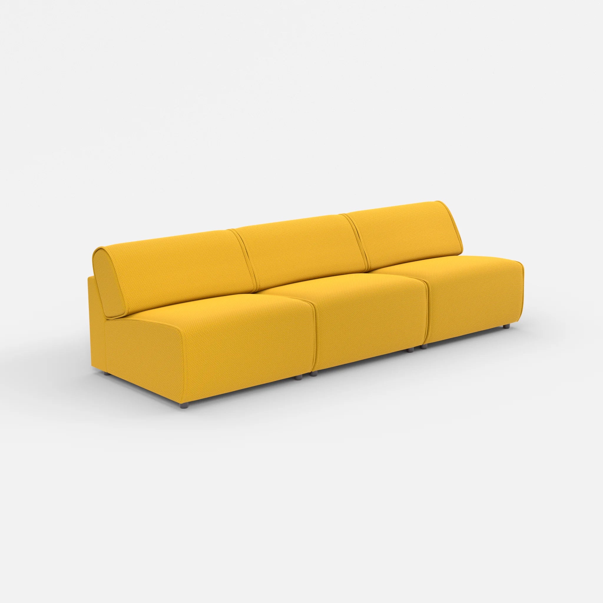 3 Sitzer Sofa Belleform ohne Armlehne 3 nabucco3019 in Curry von der Seite