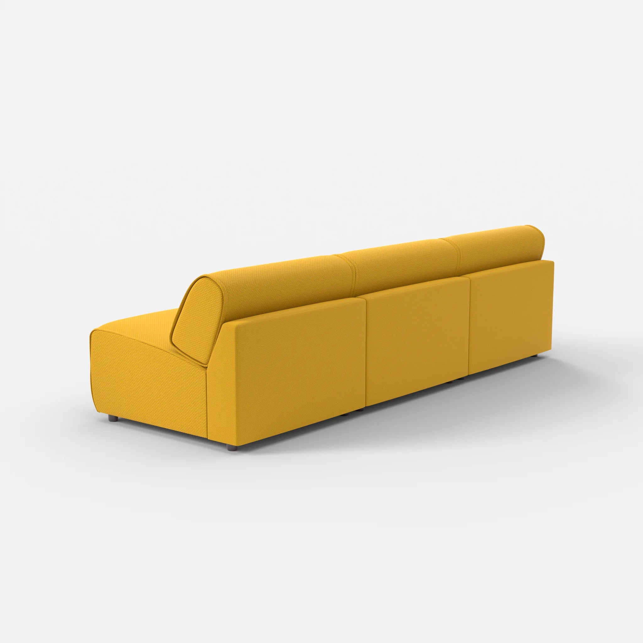 3 Sitzer Sofa Belleform ohne Armlehne 3 nabucco3019 in Curry von hinten