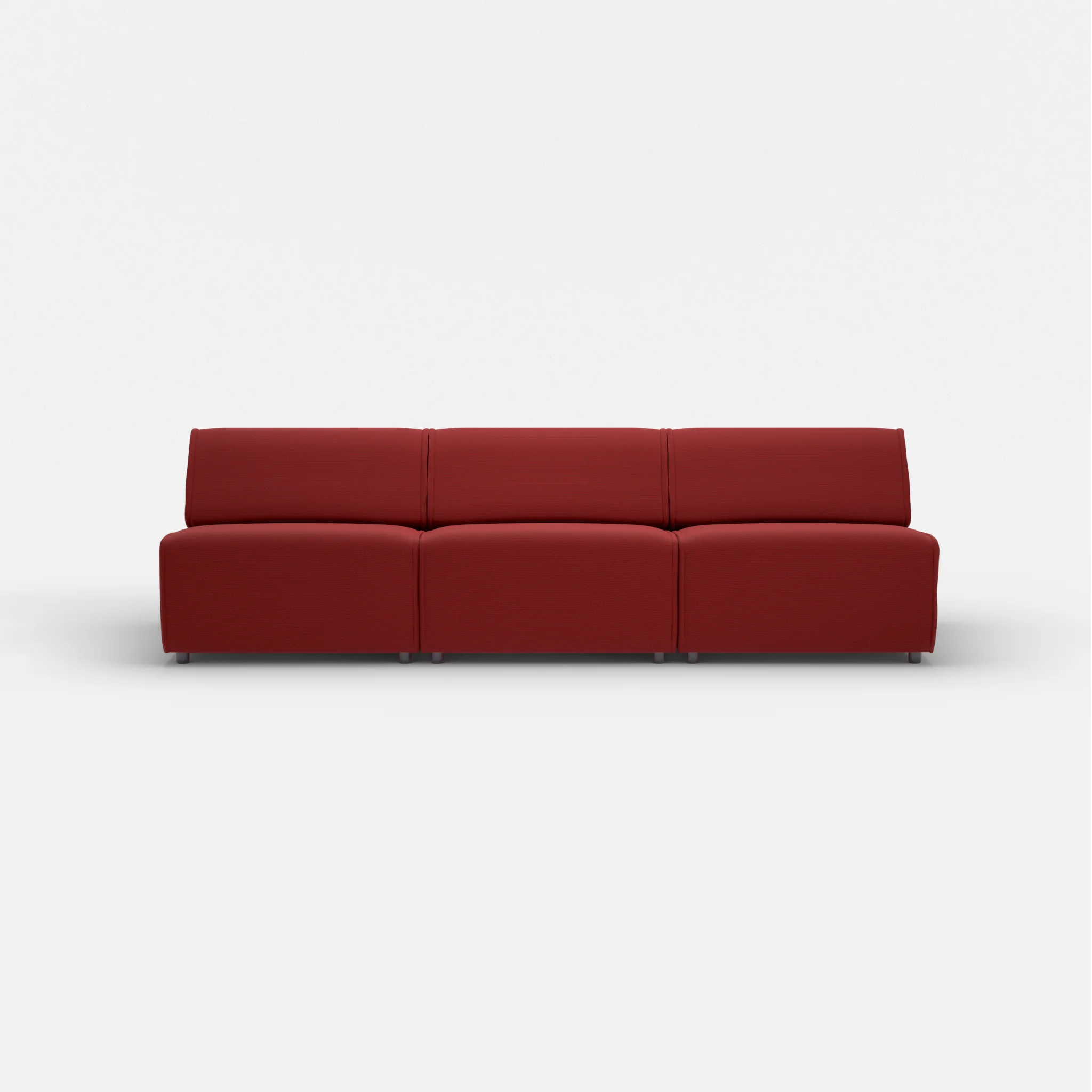 3 Sitzer Sofa Belleform ohne Armlehne 3 nabucco4021 in Rot von vorne