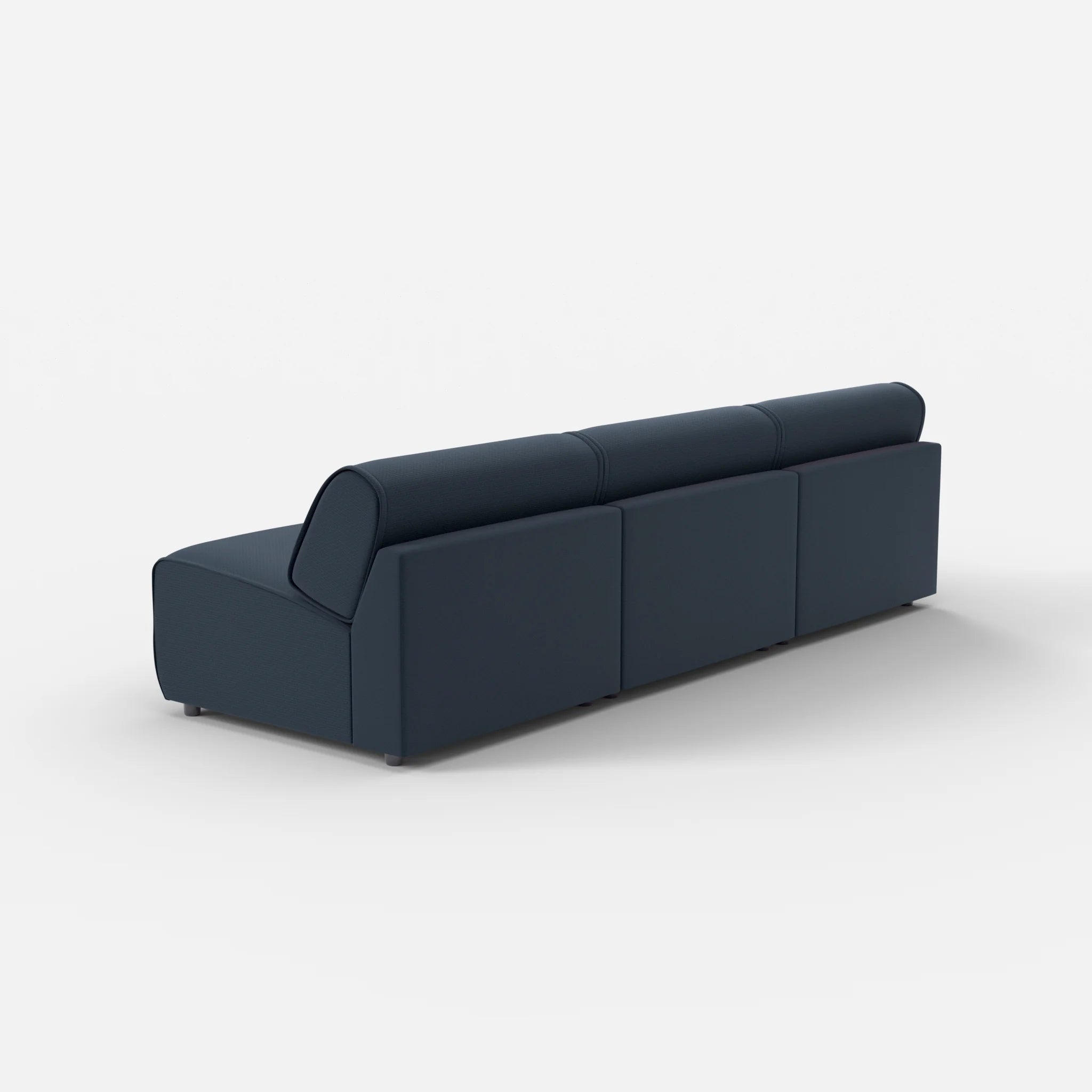 3 Sitzer Sofa Belleform ohne Armlehne 3 nabucco6098 in Dunkelblau von hinten