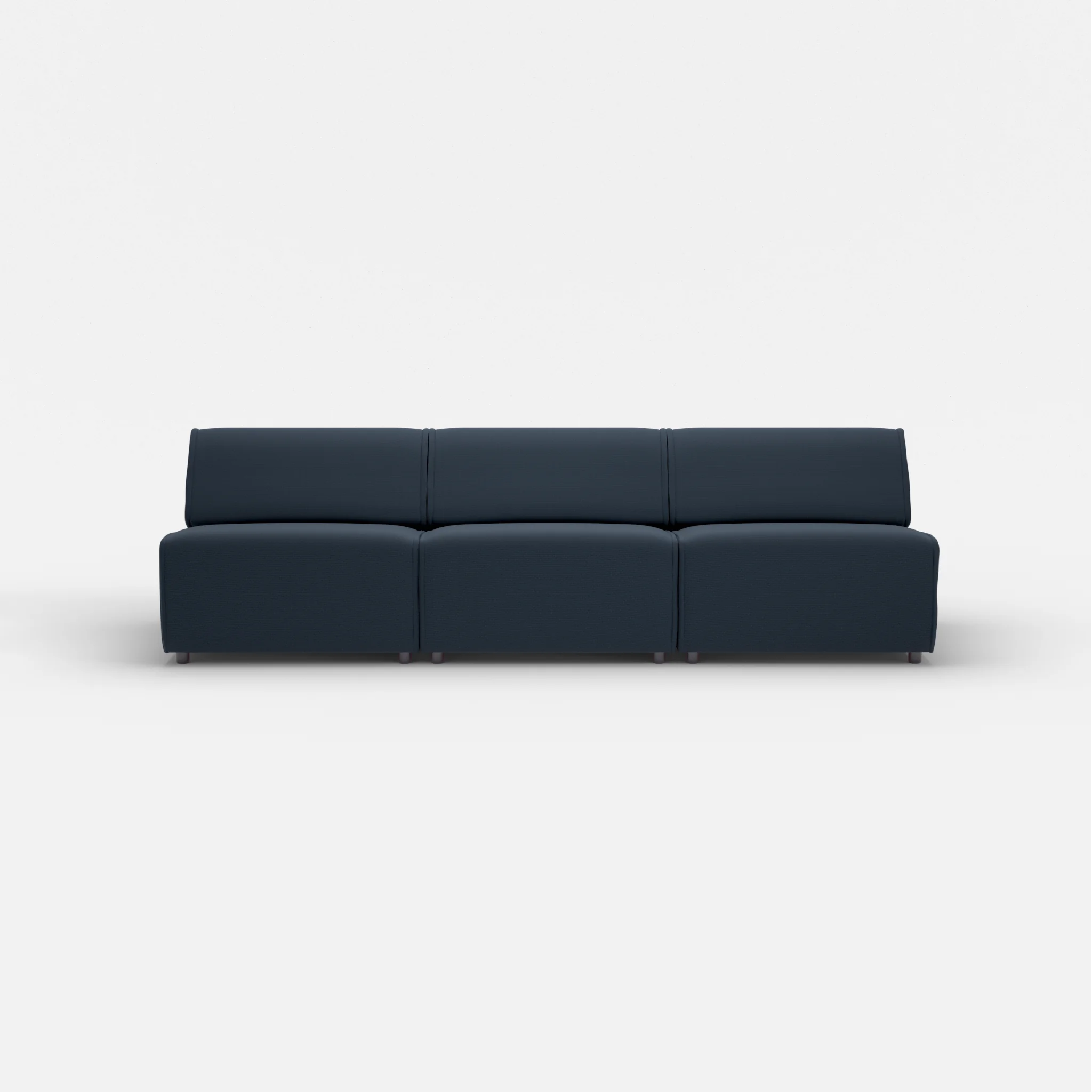 3 Sitzer Sofa Belleform ohne Armlehne 3 nabucco6098 in Dunkelblau von vorne