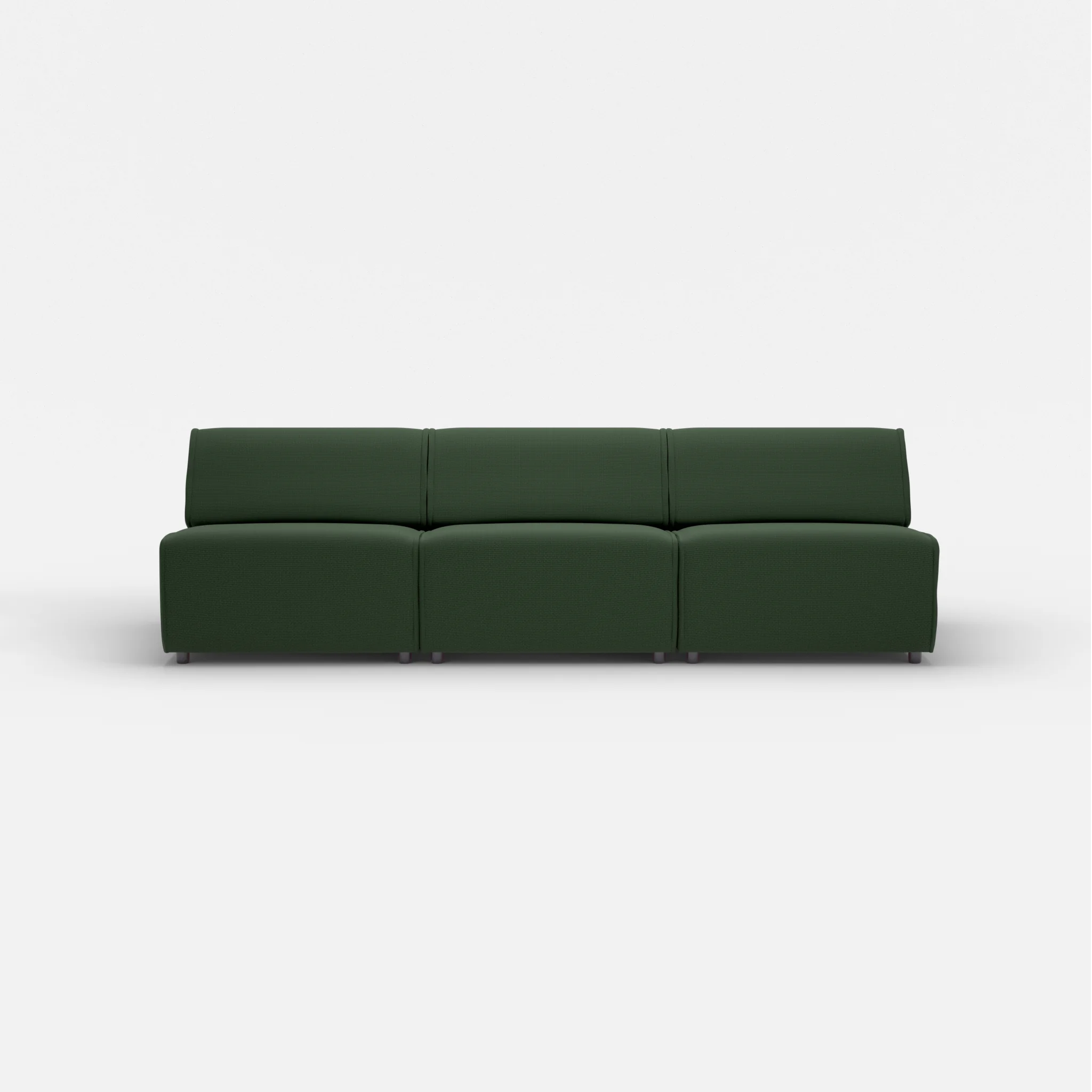 3 Sitzer Sofa Belleform ohne Armlehne 3 nabucco7029 in Dunkelgrün von vorne