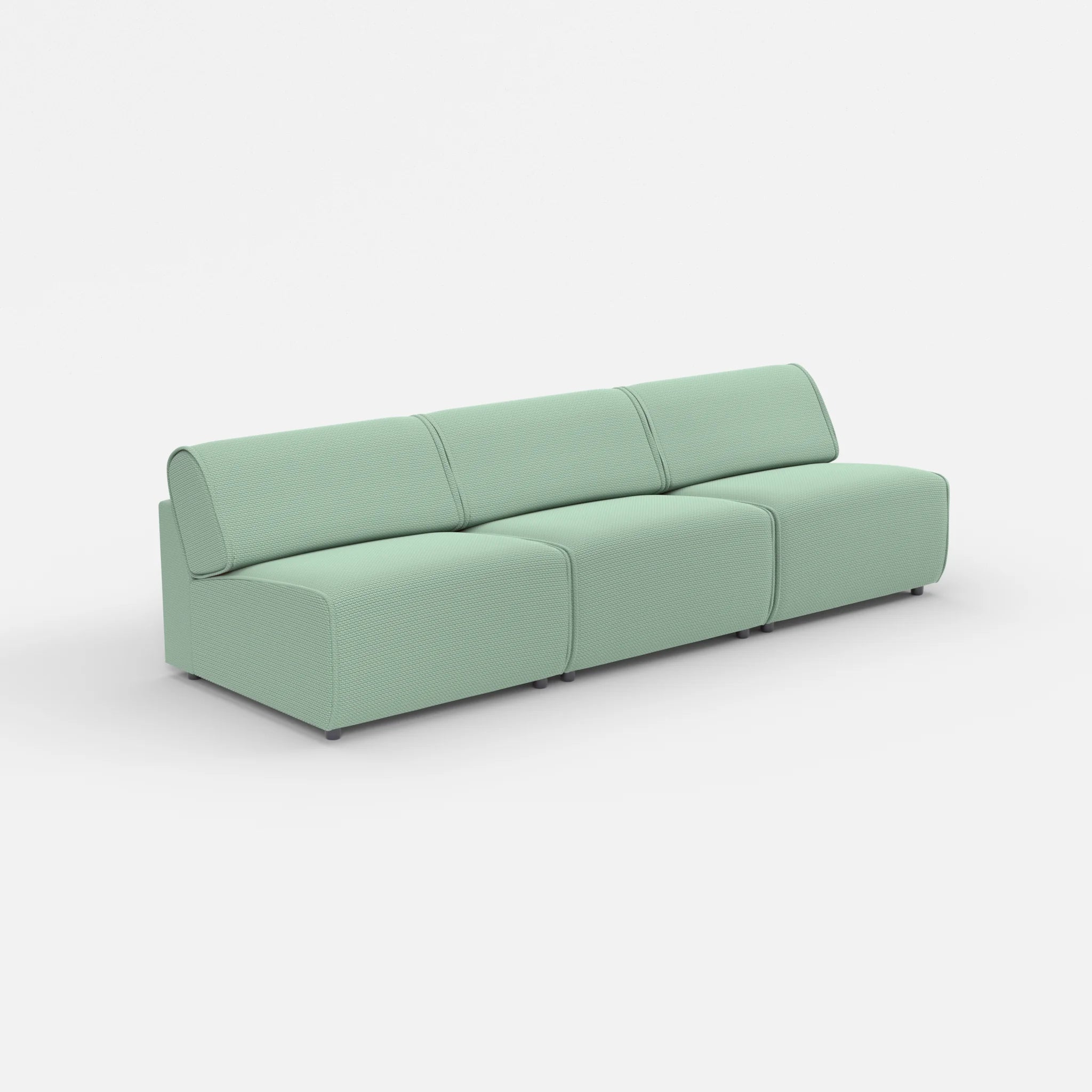 3 Sitzer Sofa Belleform ohne Armlehne 3 nabucco7030 in Türkis von der Seite