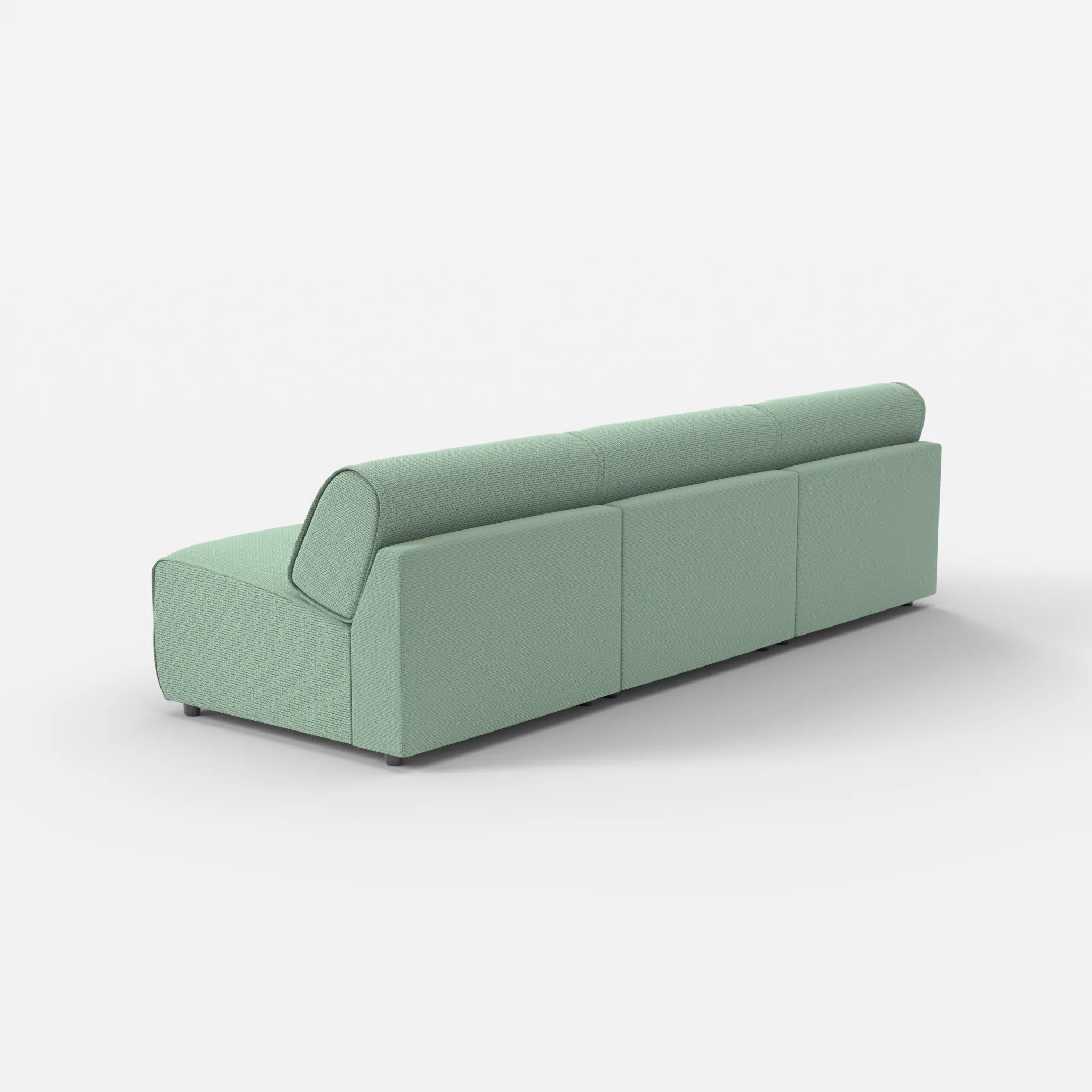 3 Sitzer Sofa Belleform ohne Armlehne 3 nabucco7030 in Türkis von hinten