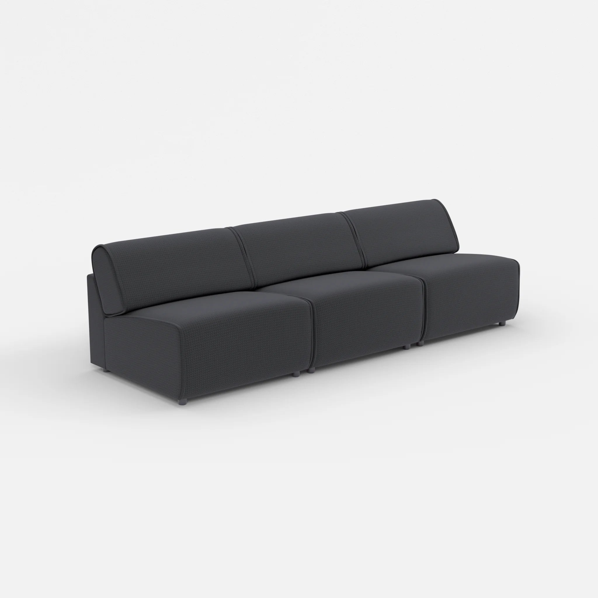 3 Sitzer Sofa Belleform ohne Armlehne 3 nabucco8019 in Anthrazit von der Seite