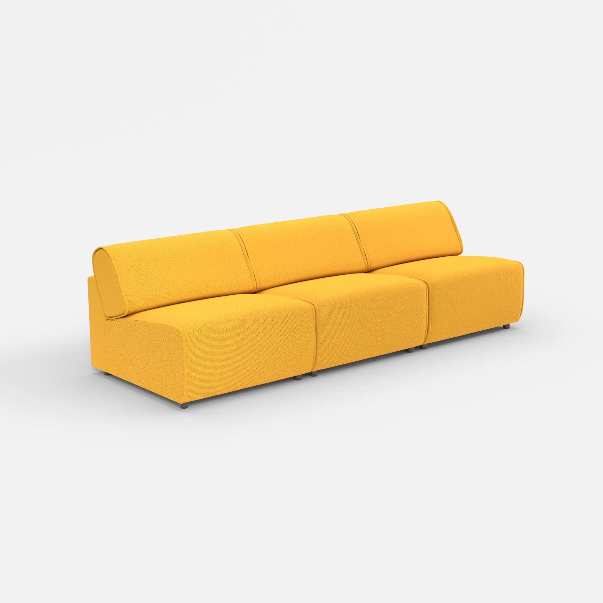 3 Sitzer Sofa Belleform ohne Armlehne 3 novumcurry in Curry von der Seite