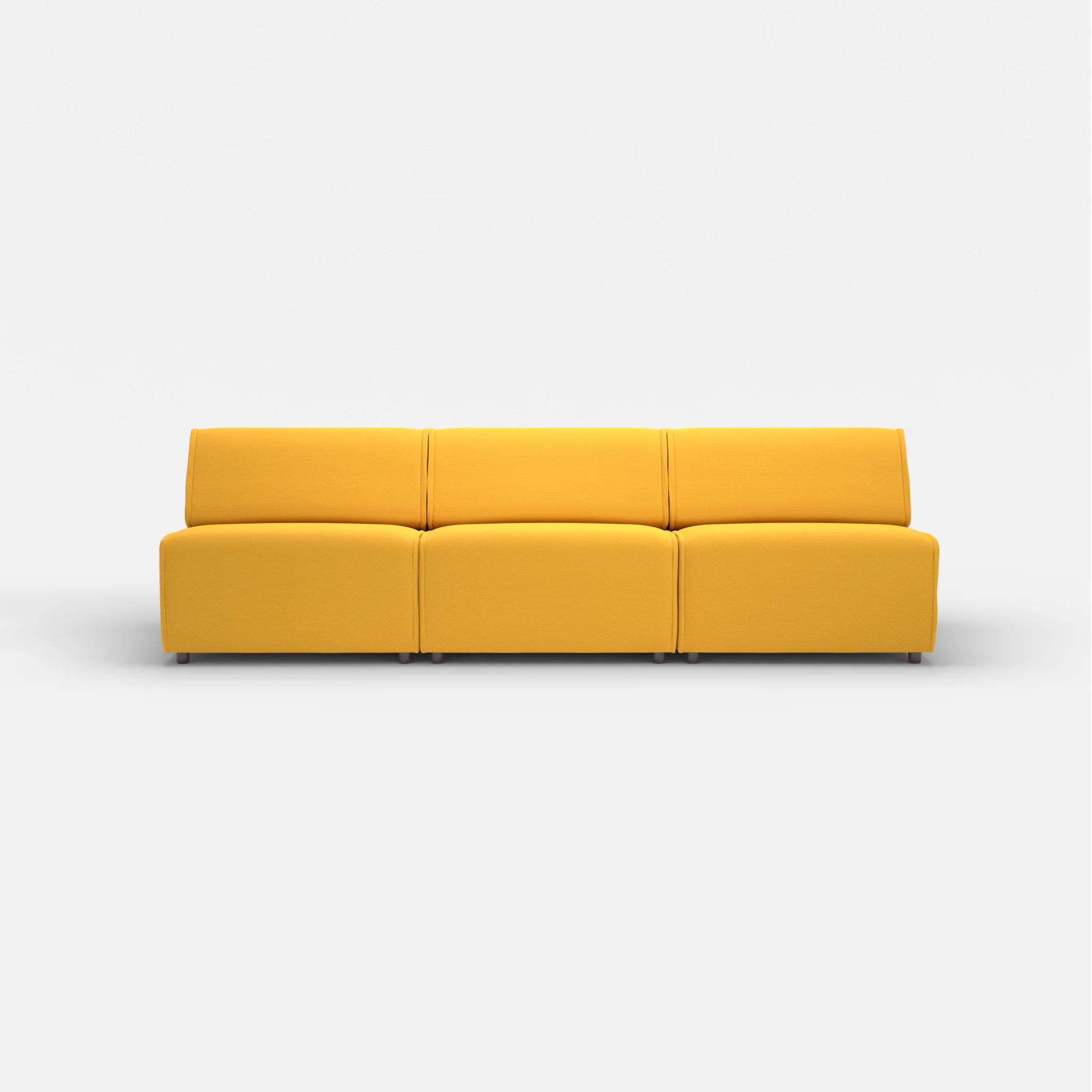 3 Sitzer Sofa Belleform ohne Armlehne 3 novumcurry in Curry von vorne
