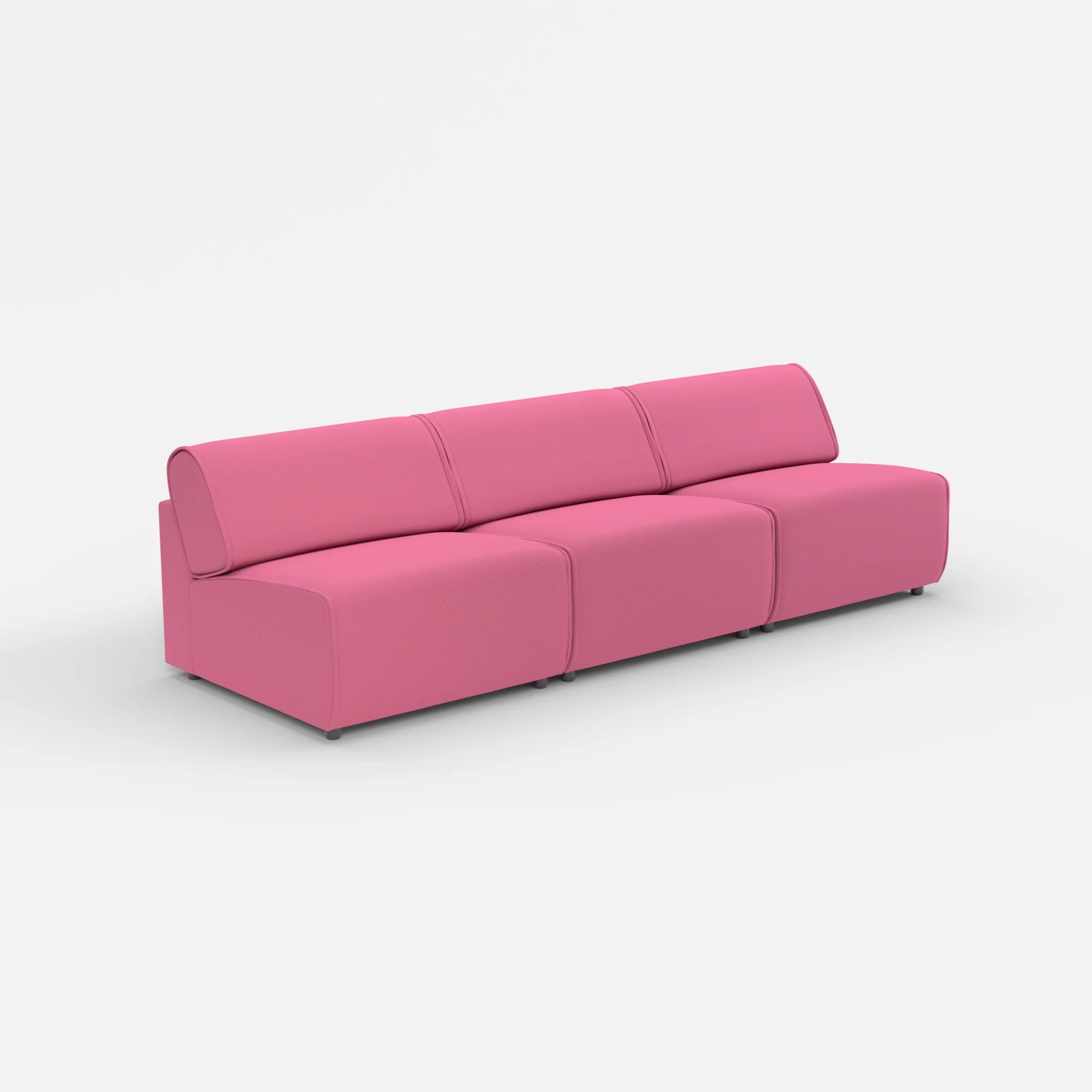 3 Sitzer Sofa Belleform ohne Armlehne 3 novumlitchi in Violett von der Seite