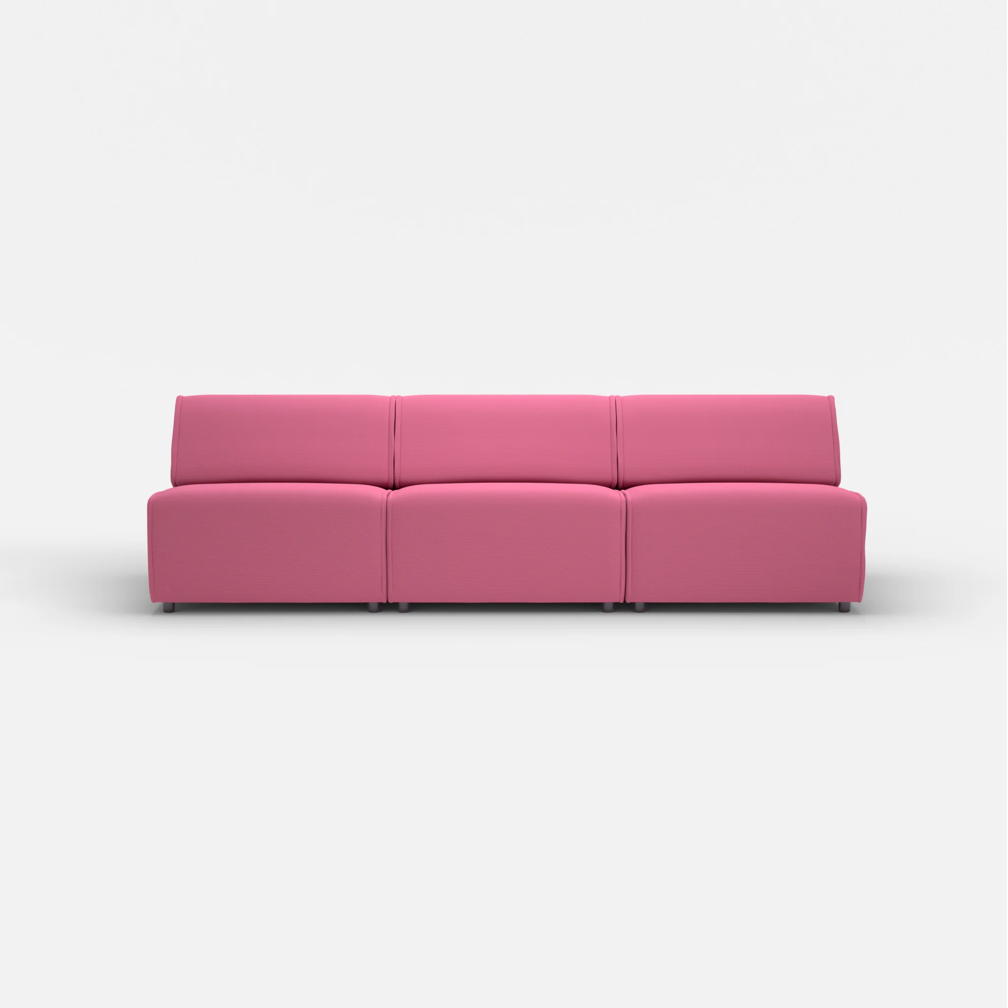 3 Sitzer Sofa Belleform ohne Armlehne 3 novumlitchi in Violett von vorne