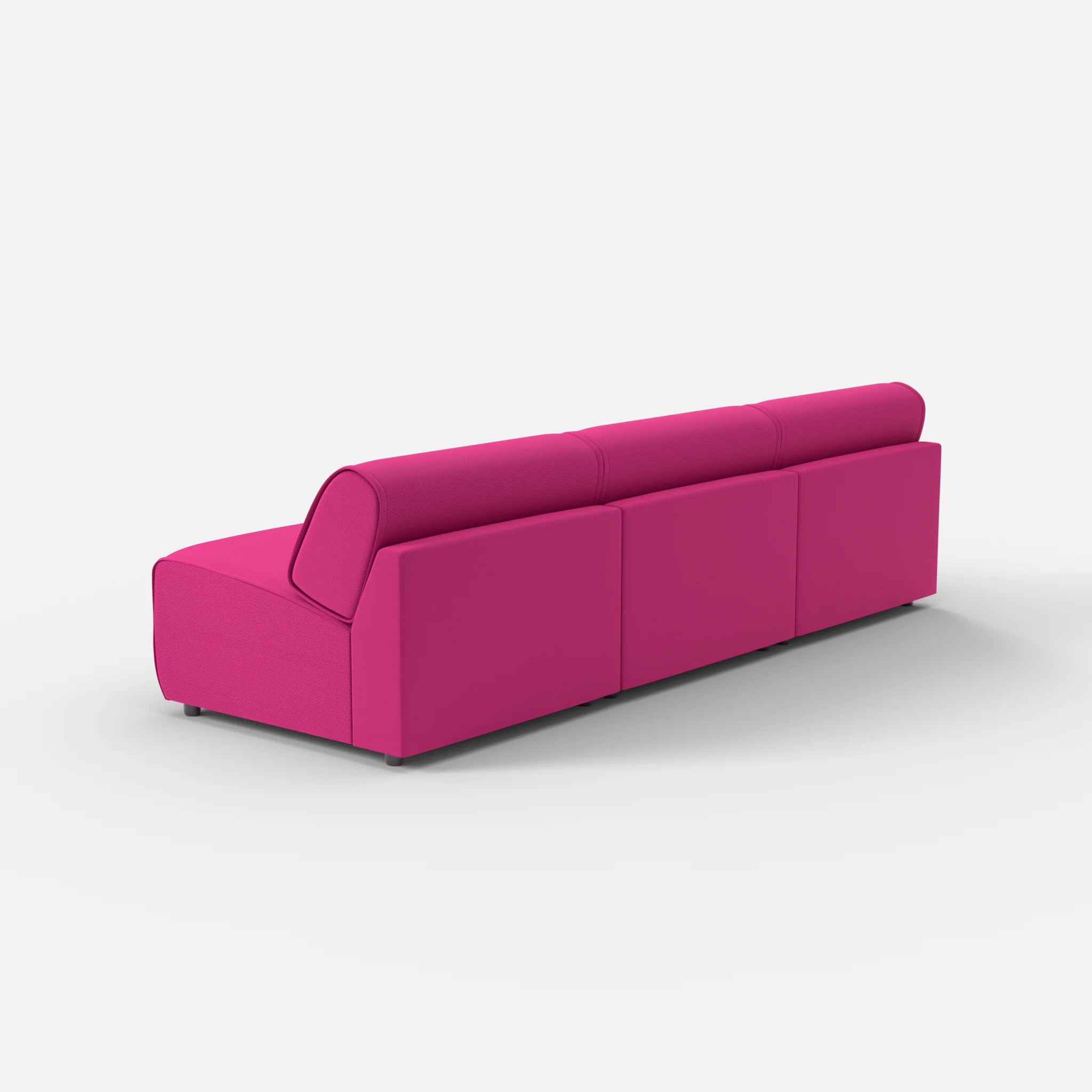 3 Sitzer Sofa Belleform ohne Armlehne 3 novummagenta in Magenta von hinten