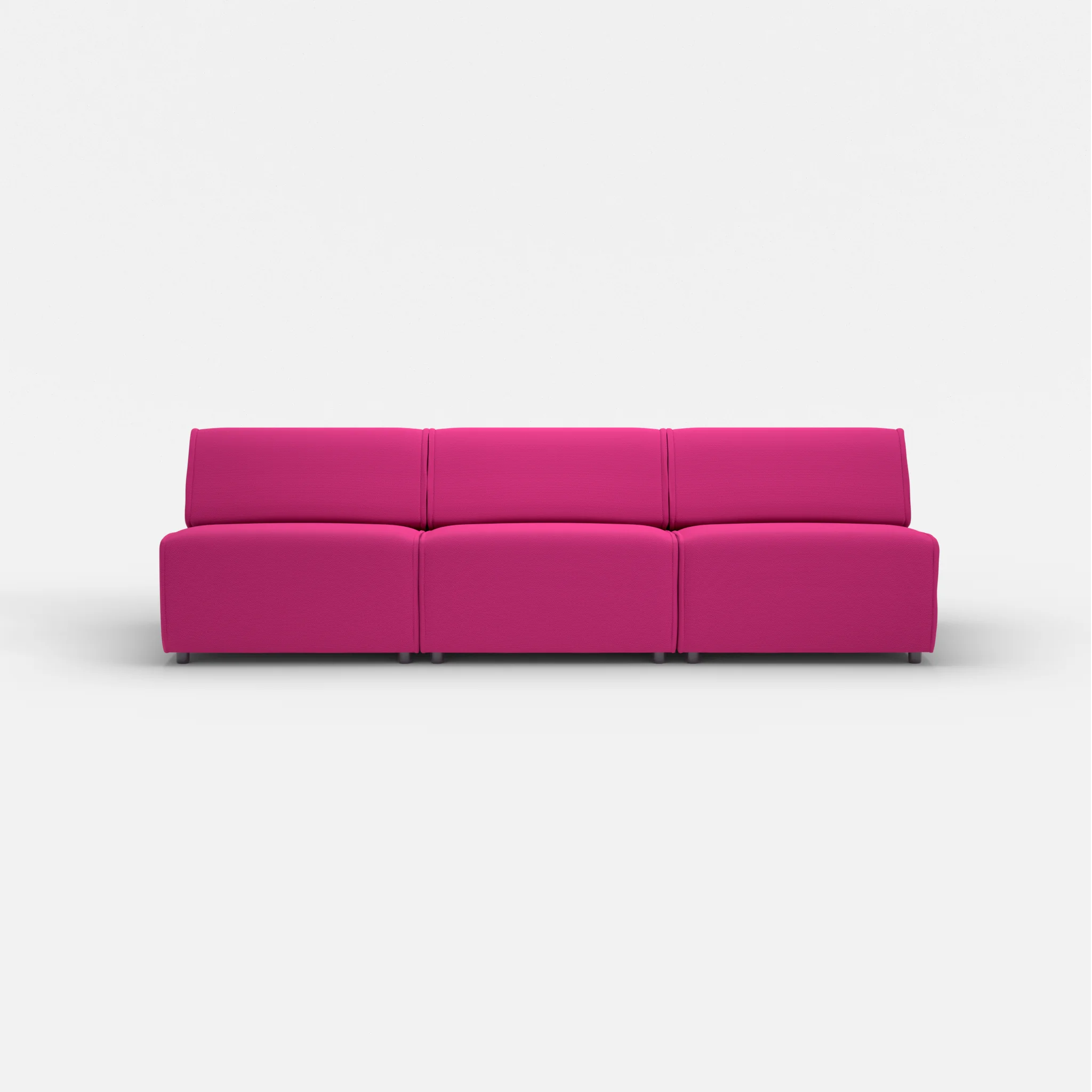3 Sitzer Sofa Belleform ohne Armlehne 3 novummagenta in Magenta von vorne