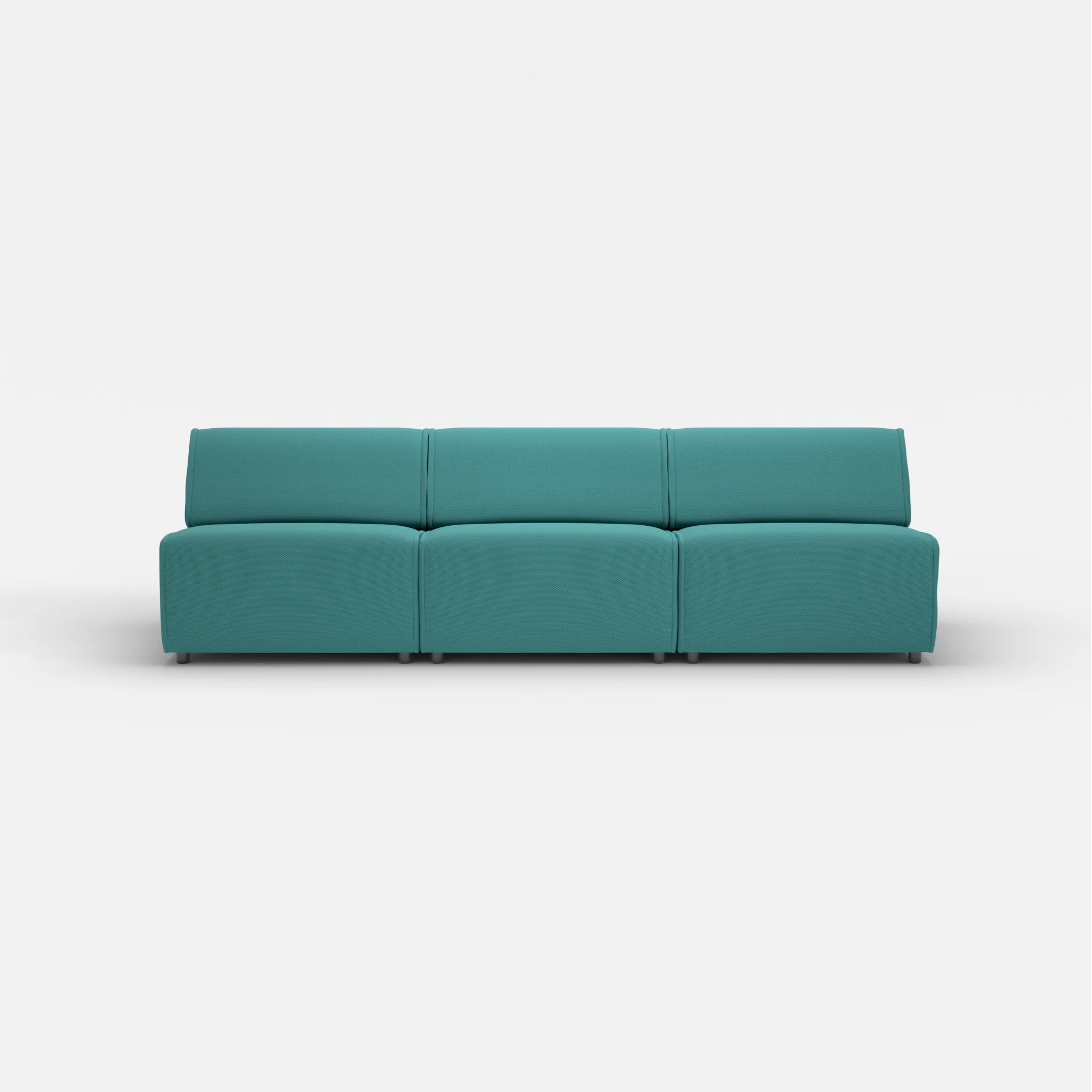 3 Sitzer Sofa Belleform ohne Armlehne 3 novumprisma in Türkis von vorne