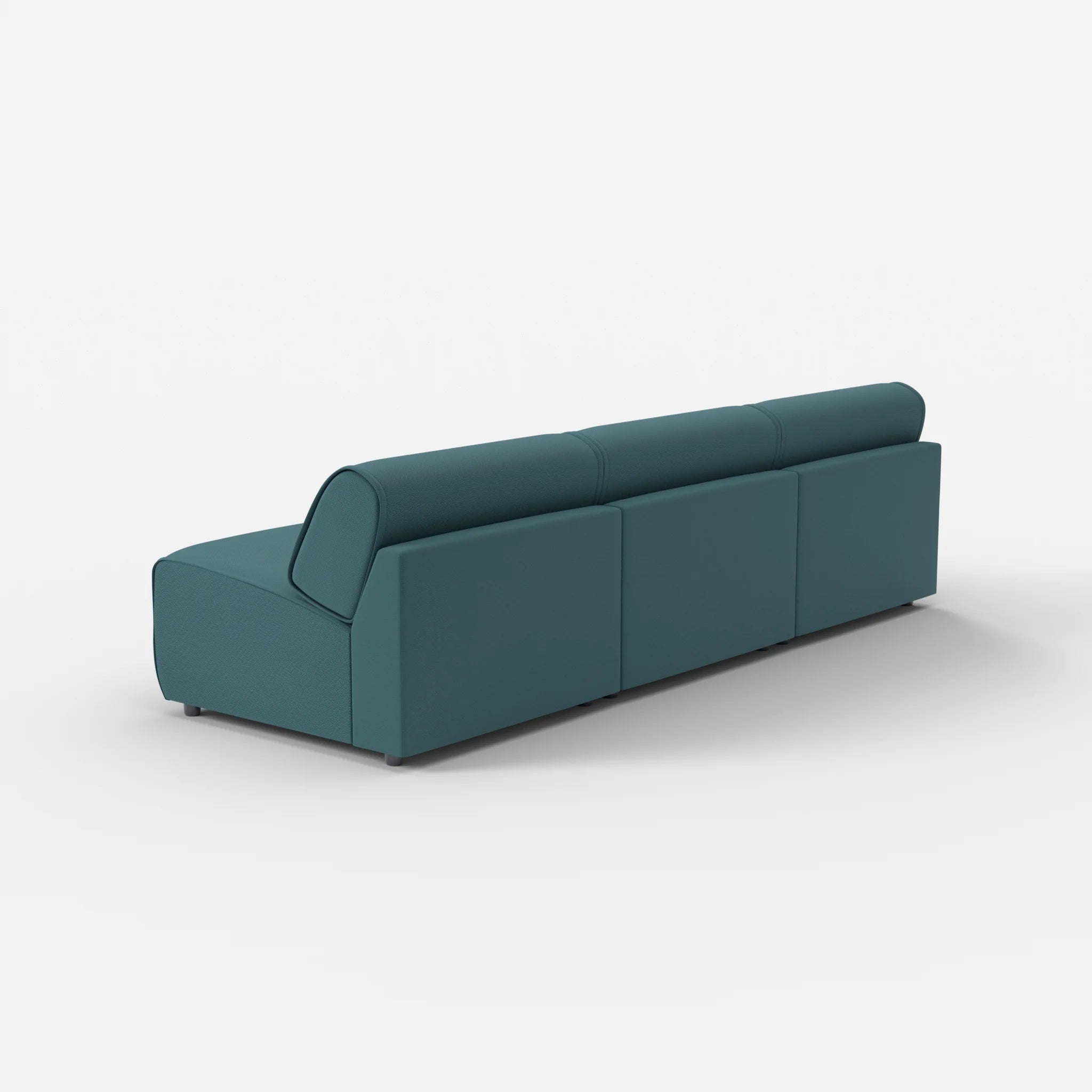 3 Sitzer Sofa Belleform ohne Armlehne 3 novumsamoa in Dunkelblau von hinten