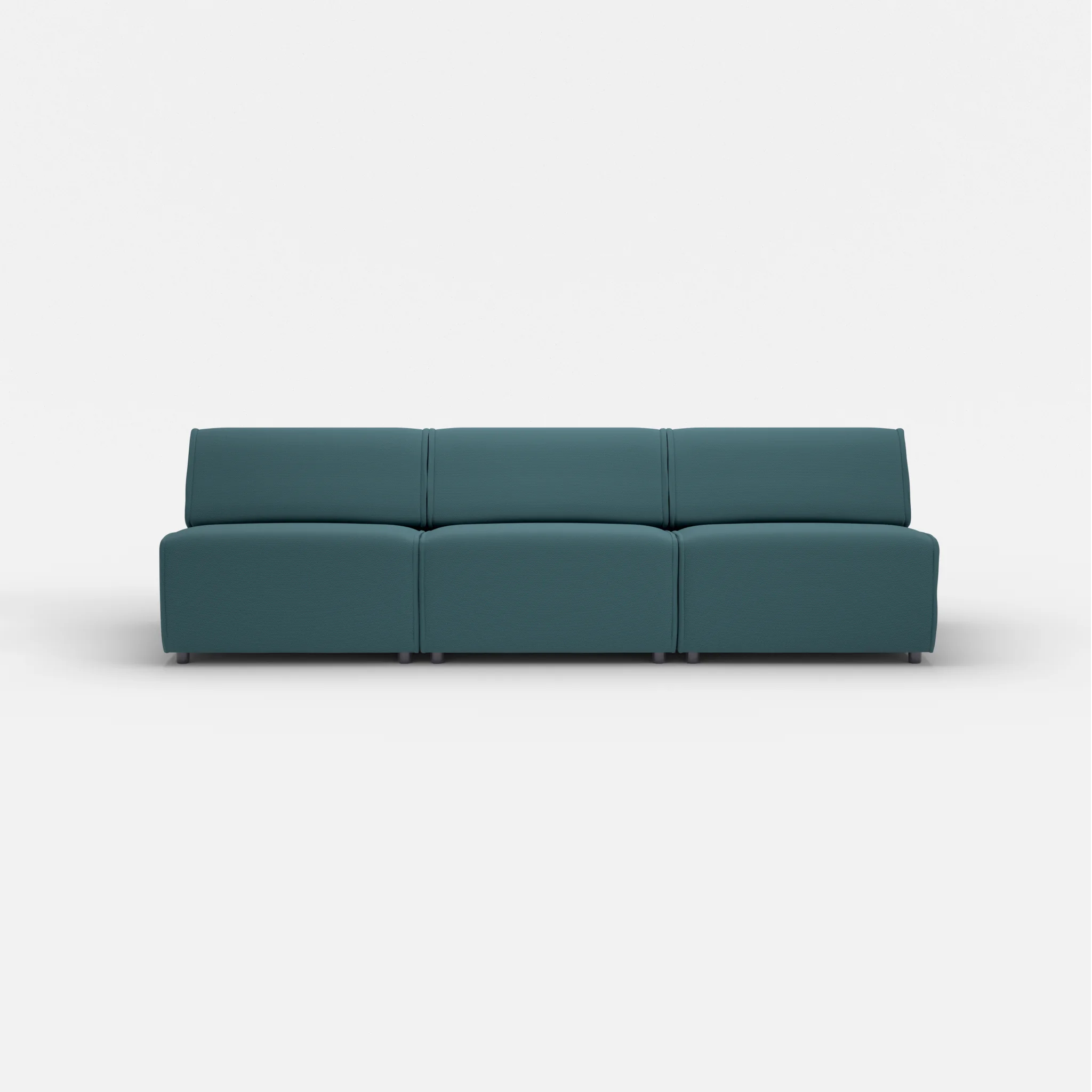3 Sitzer Sofa Belleform ohne Armlehne 3 novumsamoa in Dunkelblau von vorne